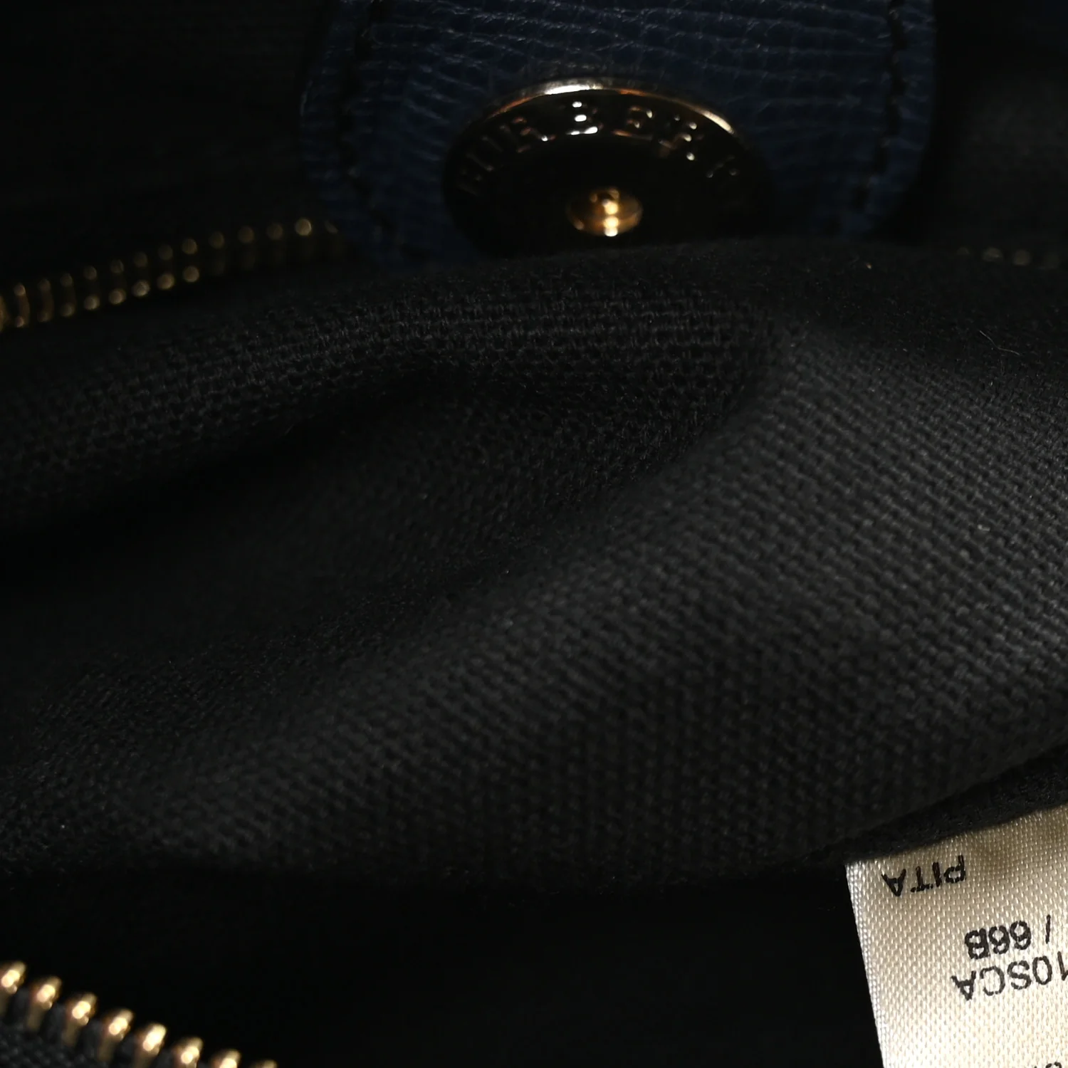 Grainy Calfskin House Check Small Banner Tote Ink Blue - Image 7