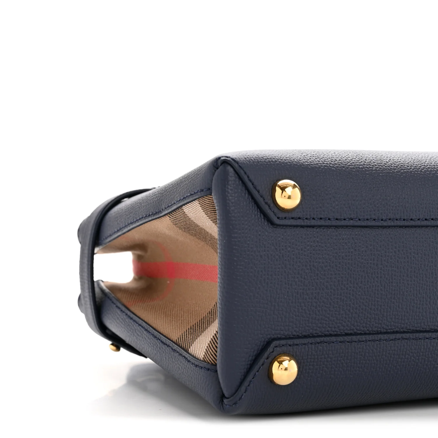 Grainy Calfskin House Check Small Banner Tote Regency Blue - Image 10