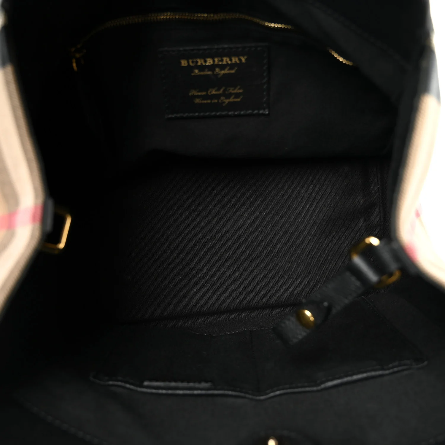 Grainy Calfskin House Check Small Canterbury Black - Image 5