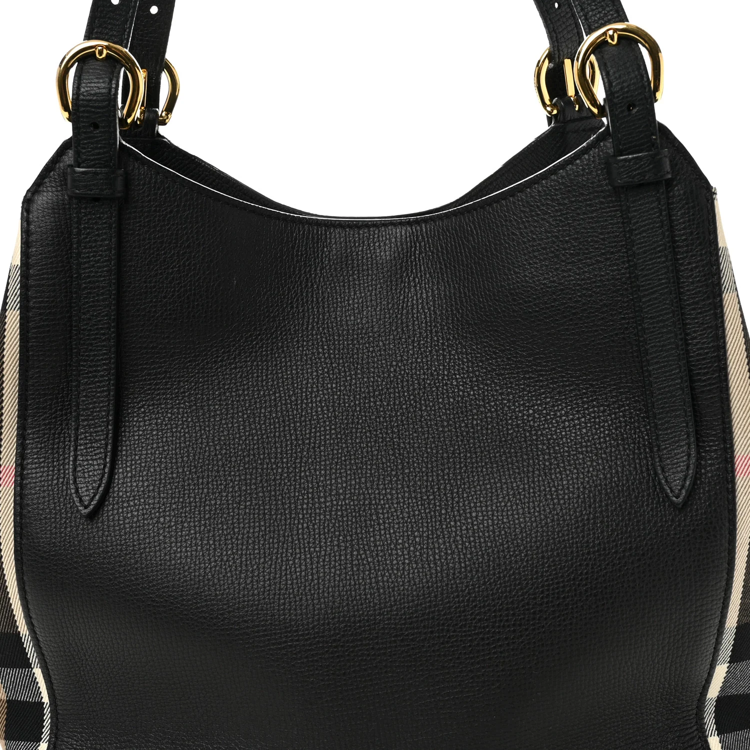 Grainy Calfskin House Check Small Canterbury Black - Image 8