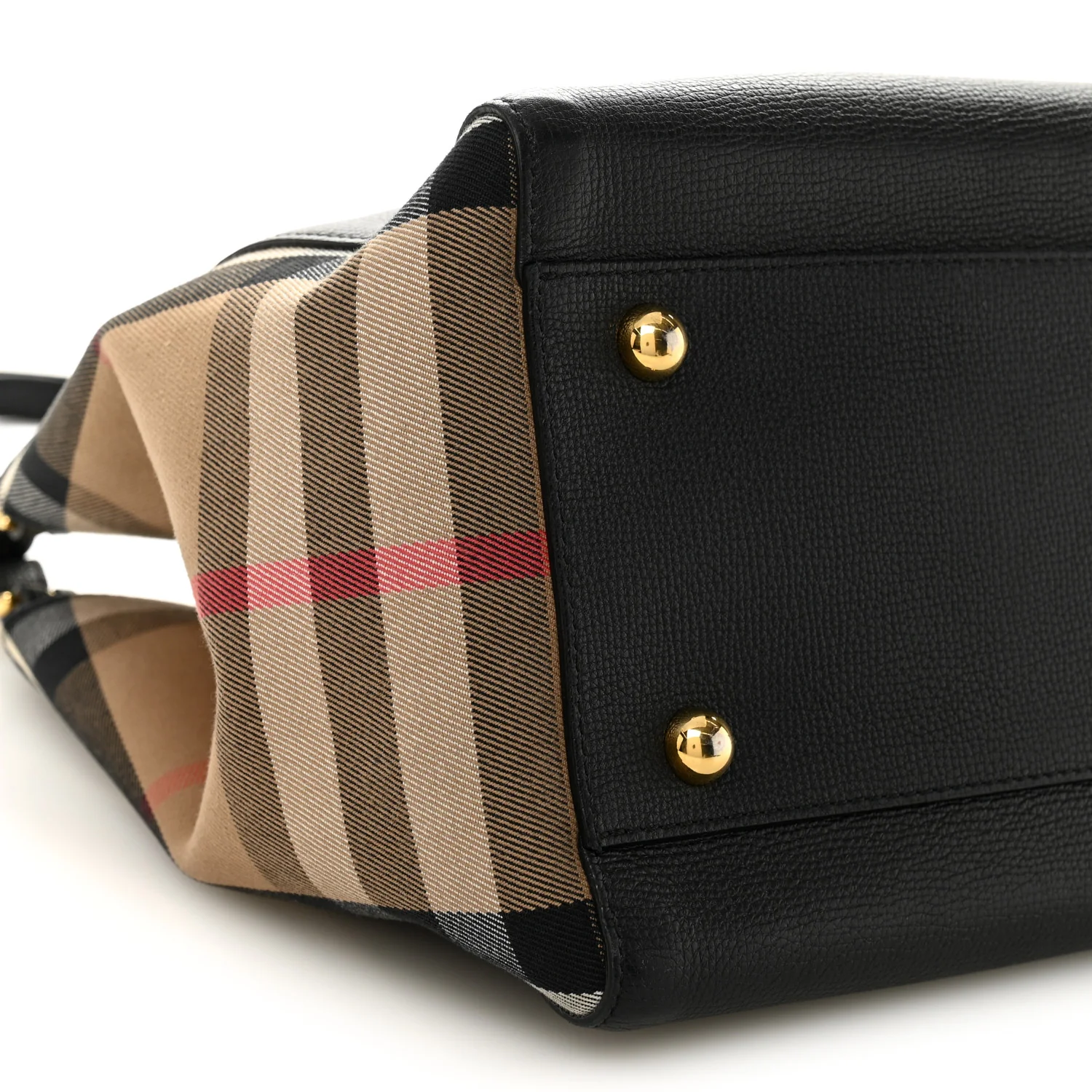Grainy Calfskin House Check Small Canterbury Black - Image 9