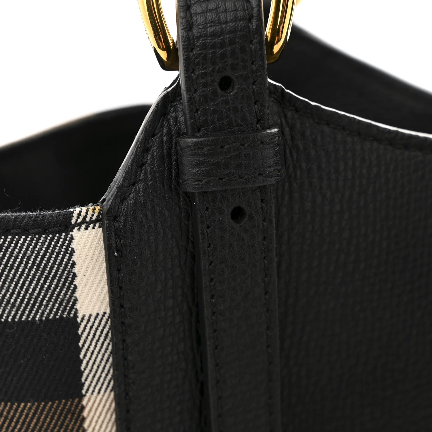 Grainy Calfskin House Check Small Canterbury Black - Image 11