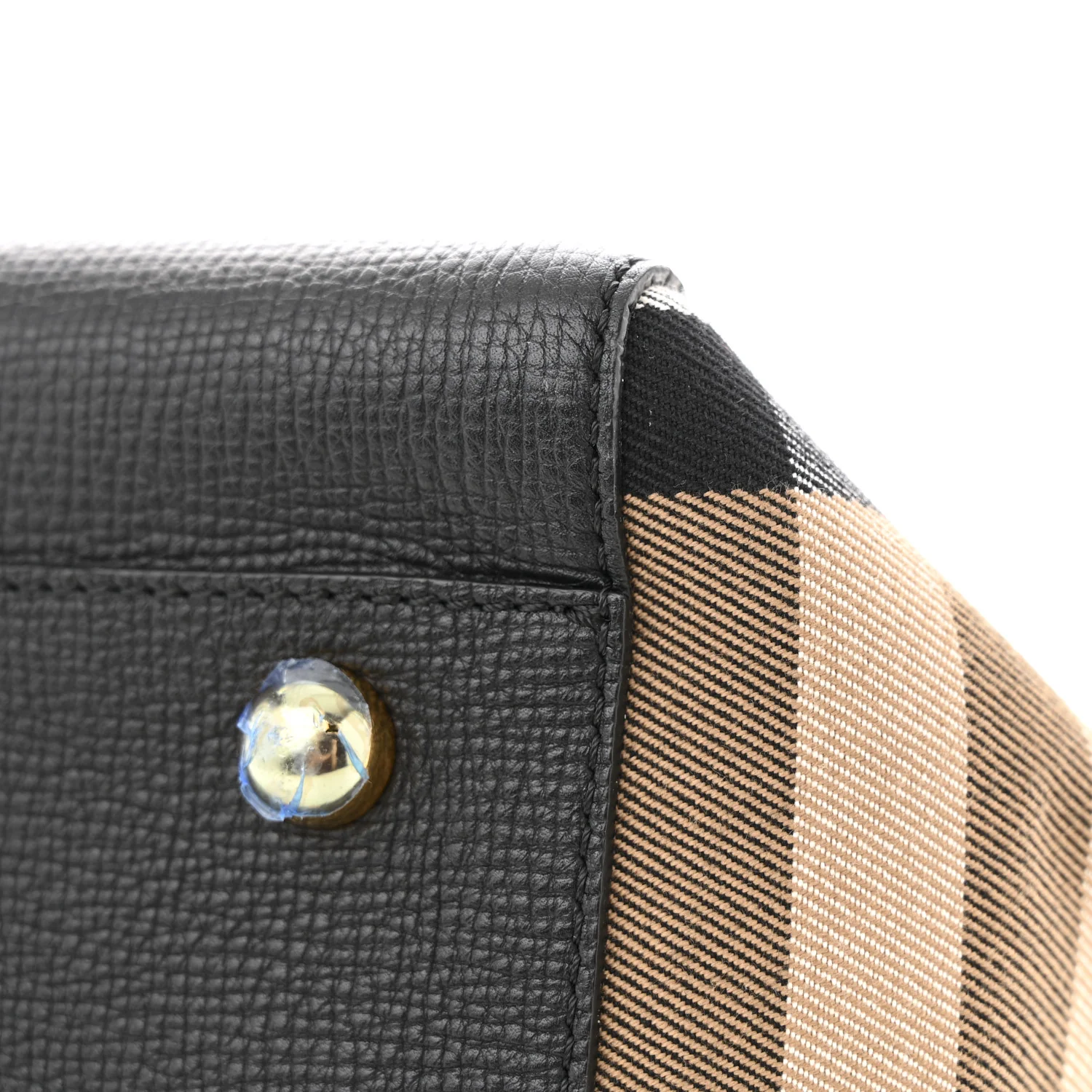 Grainy Calfskin House Check Small Canterbury Black - Image 12