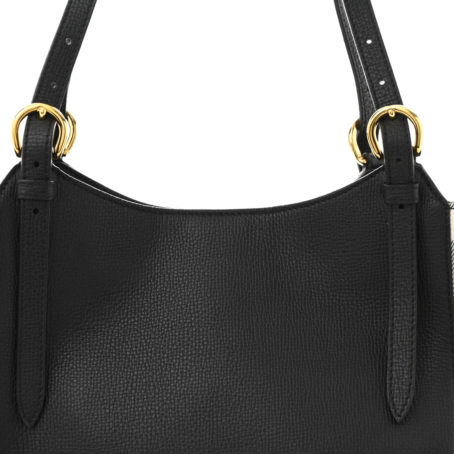 Grainy Calfskin House Check Small Canterbury Black - Image 7