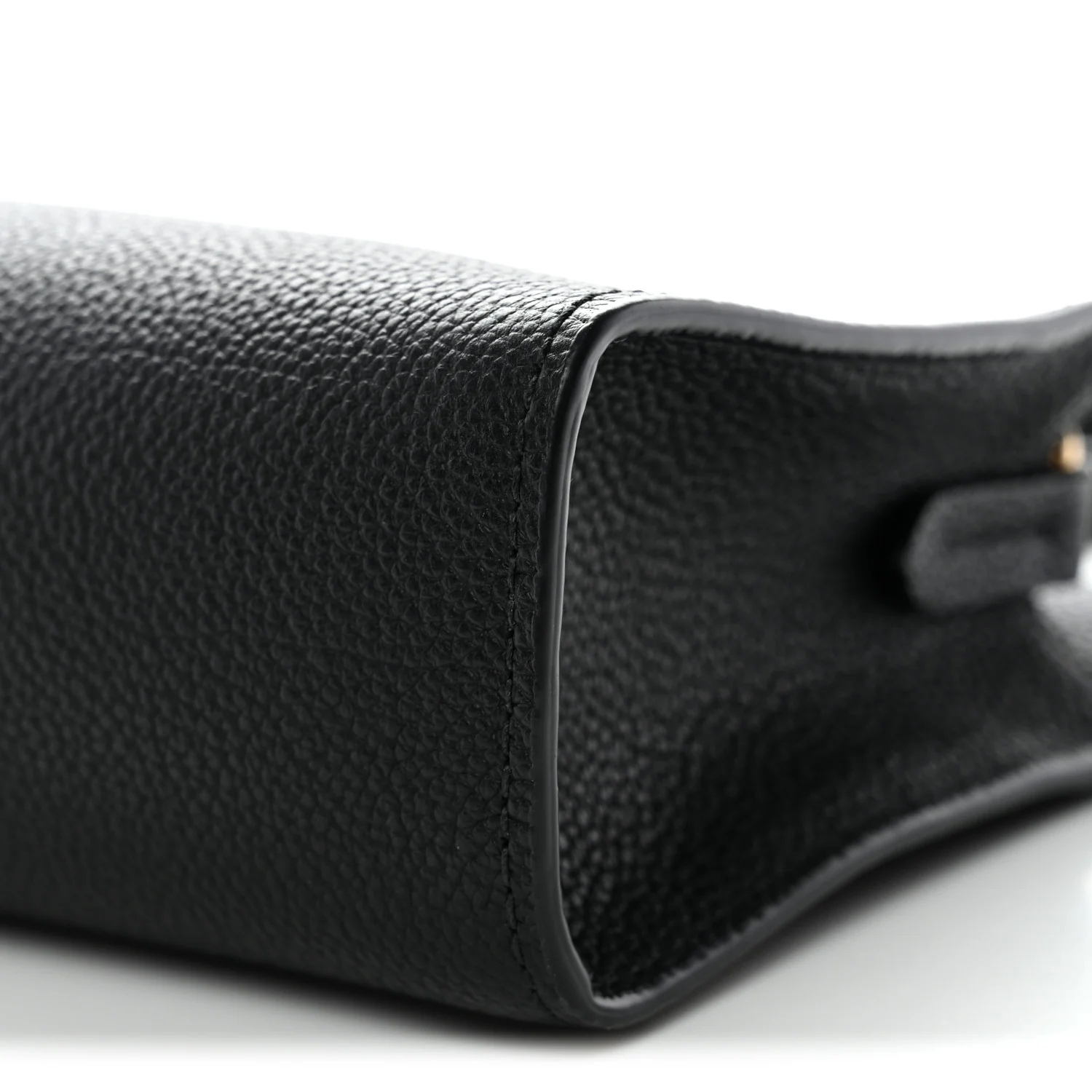 Grainy Calfskin Nova Check Small Cotswolds Pouch Black - Image 10