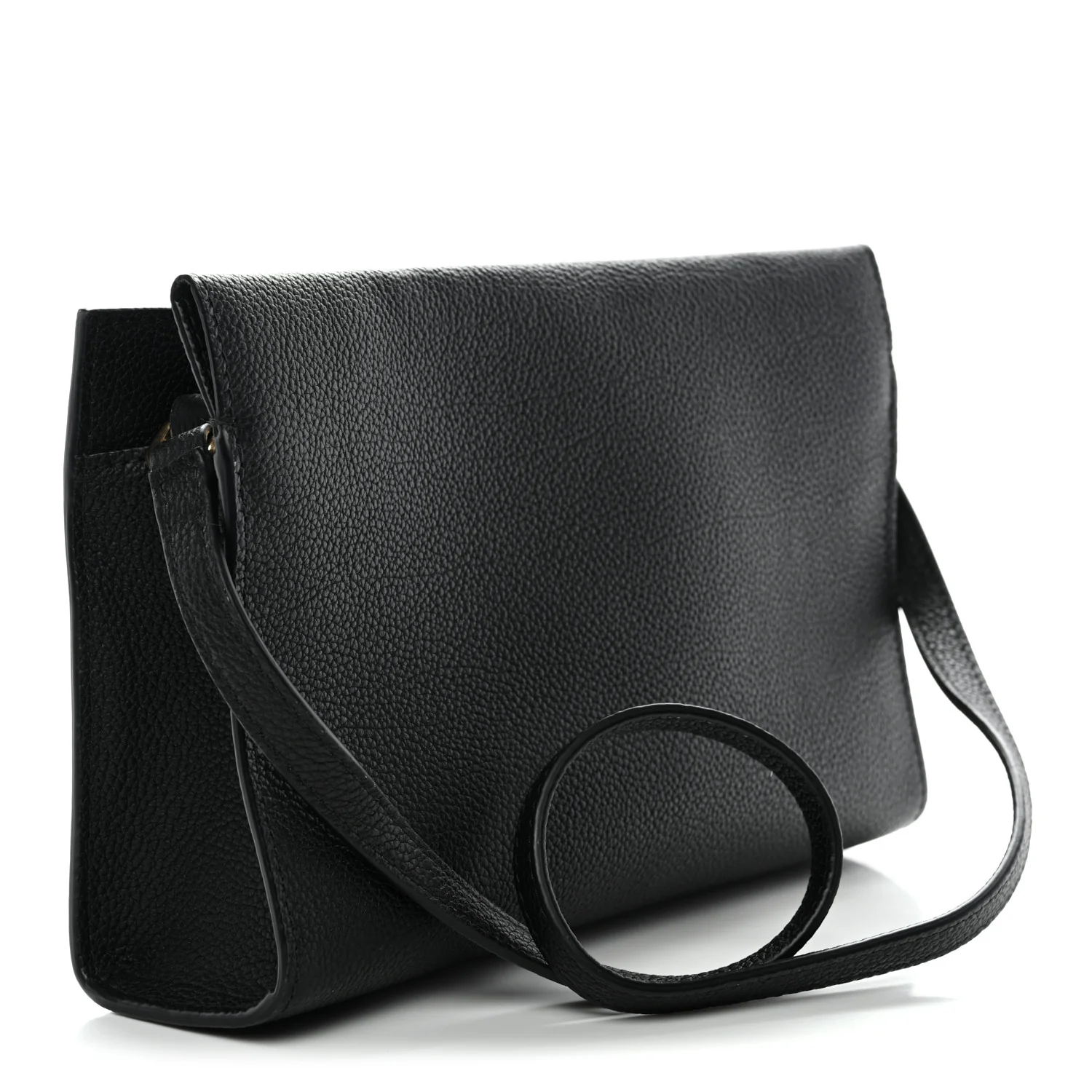 Grainy Calfskin Nova Check Small Cotswolds Pouch Black - Image 3