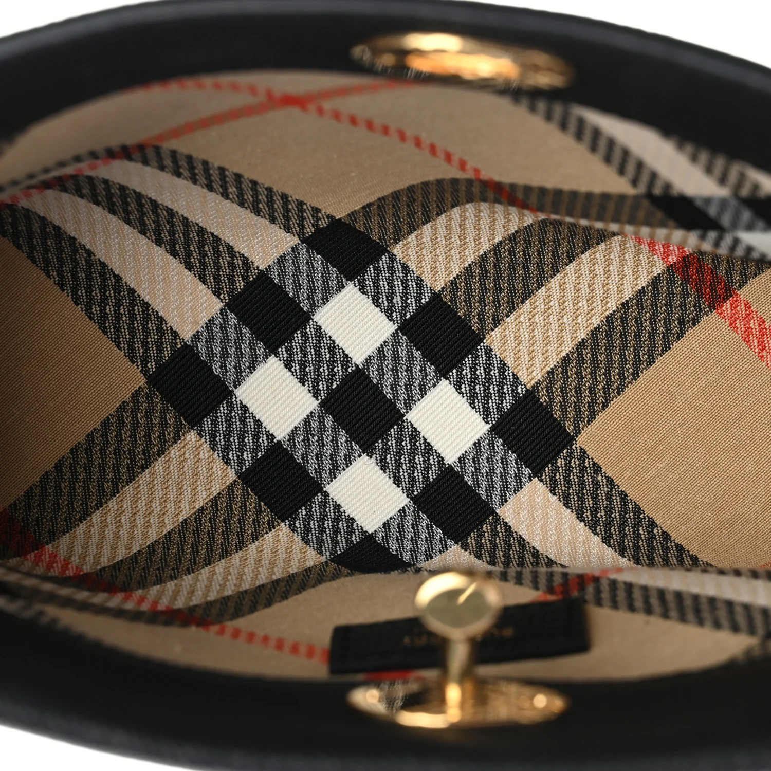 Grainy Calfskin Nova Check Small Cotswolds Pouch Black - Image 5