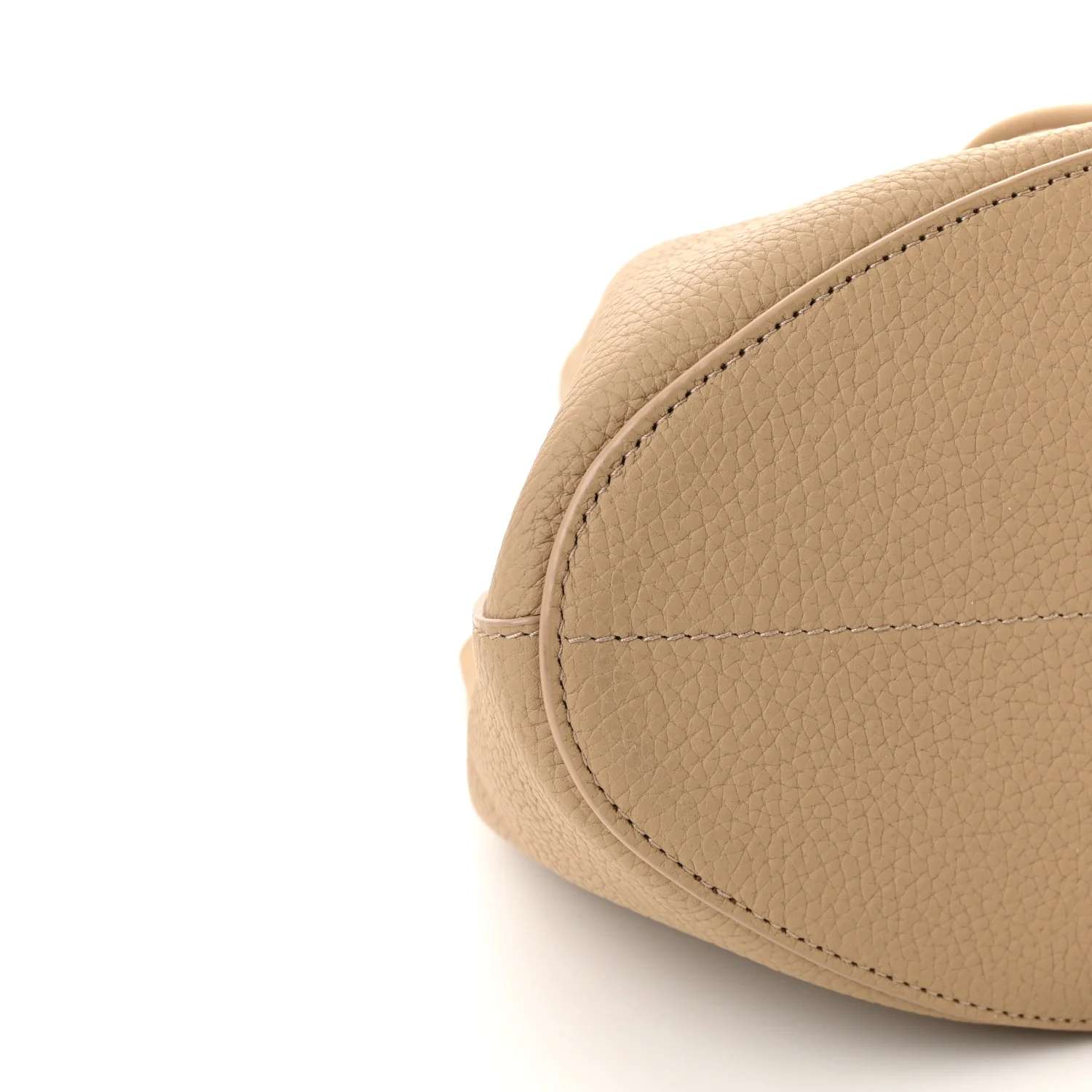Grainy Calfskin Small TB Bucket Bag Archive Beige - Image 8