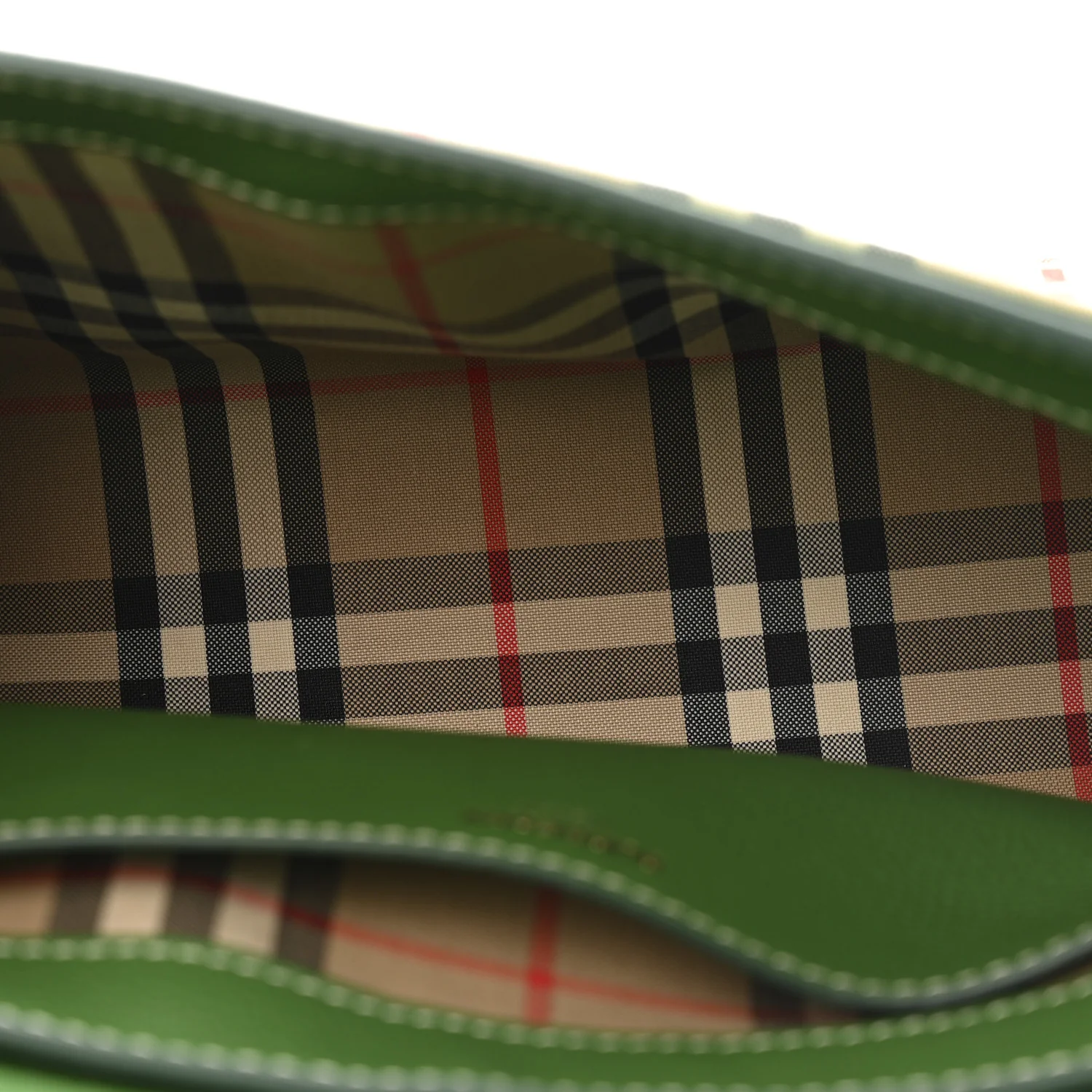 Grainy Calfskin Vintage Check Note Crossbody Bag Ivy Green - Image 5