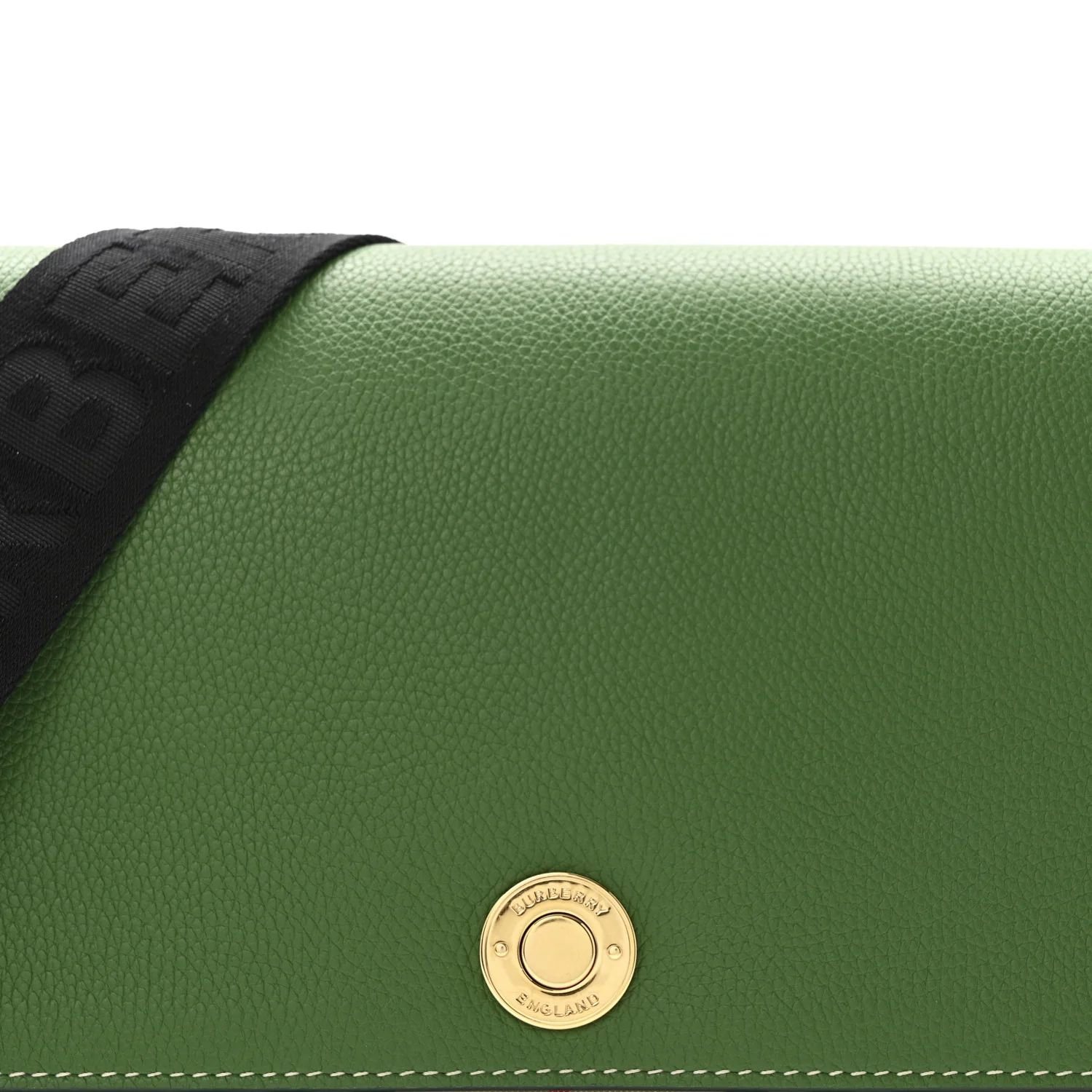 Grainy Calfskin Vintage Check Note Crossbody Bag Ivy Green - Image 8