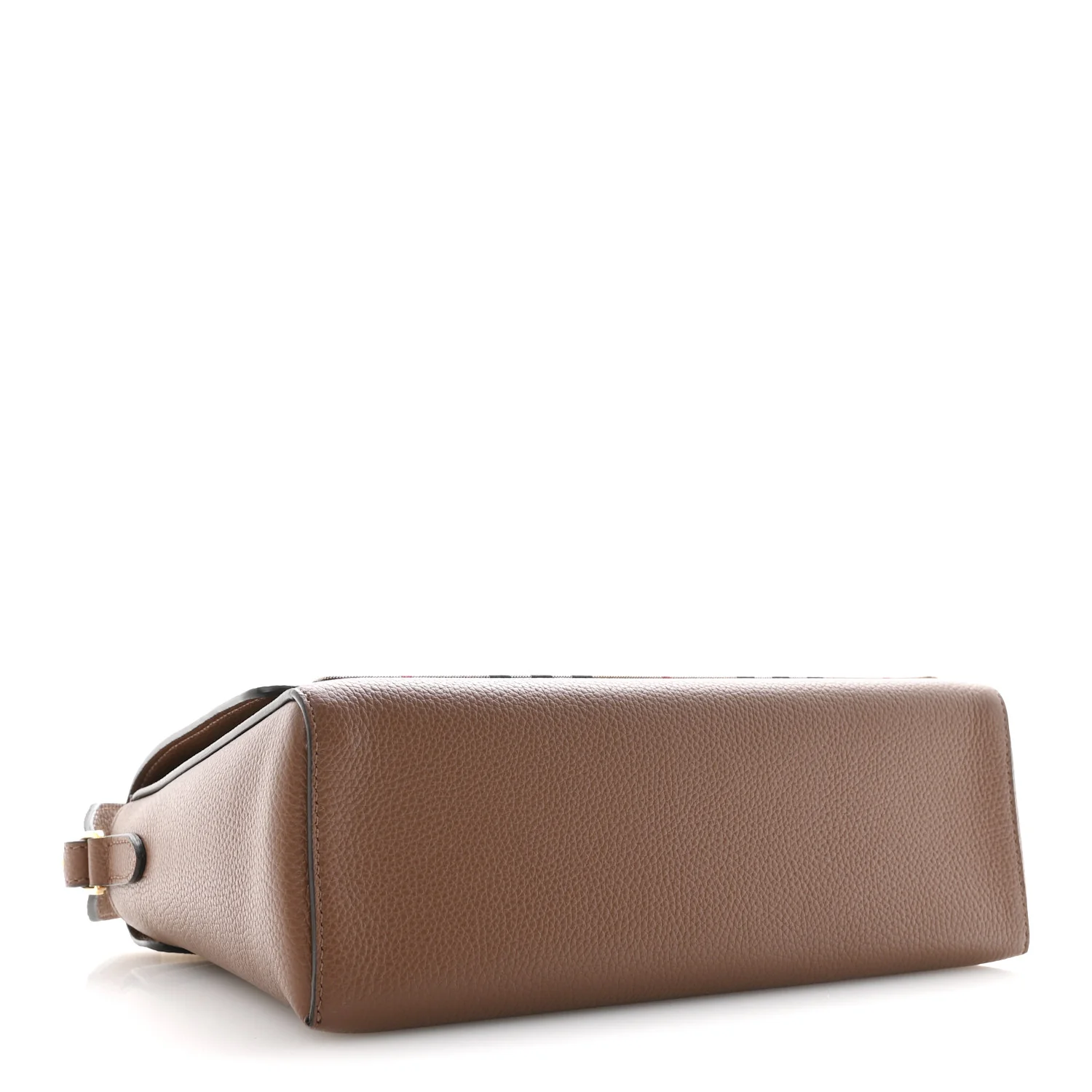 Grainy Calfskin Vintage Check Note Crossbody Bag Malt Brown - Image 4