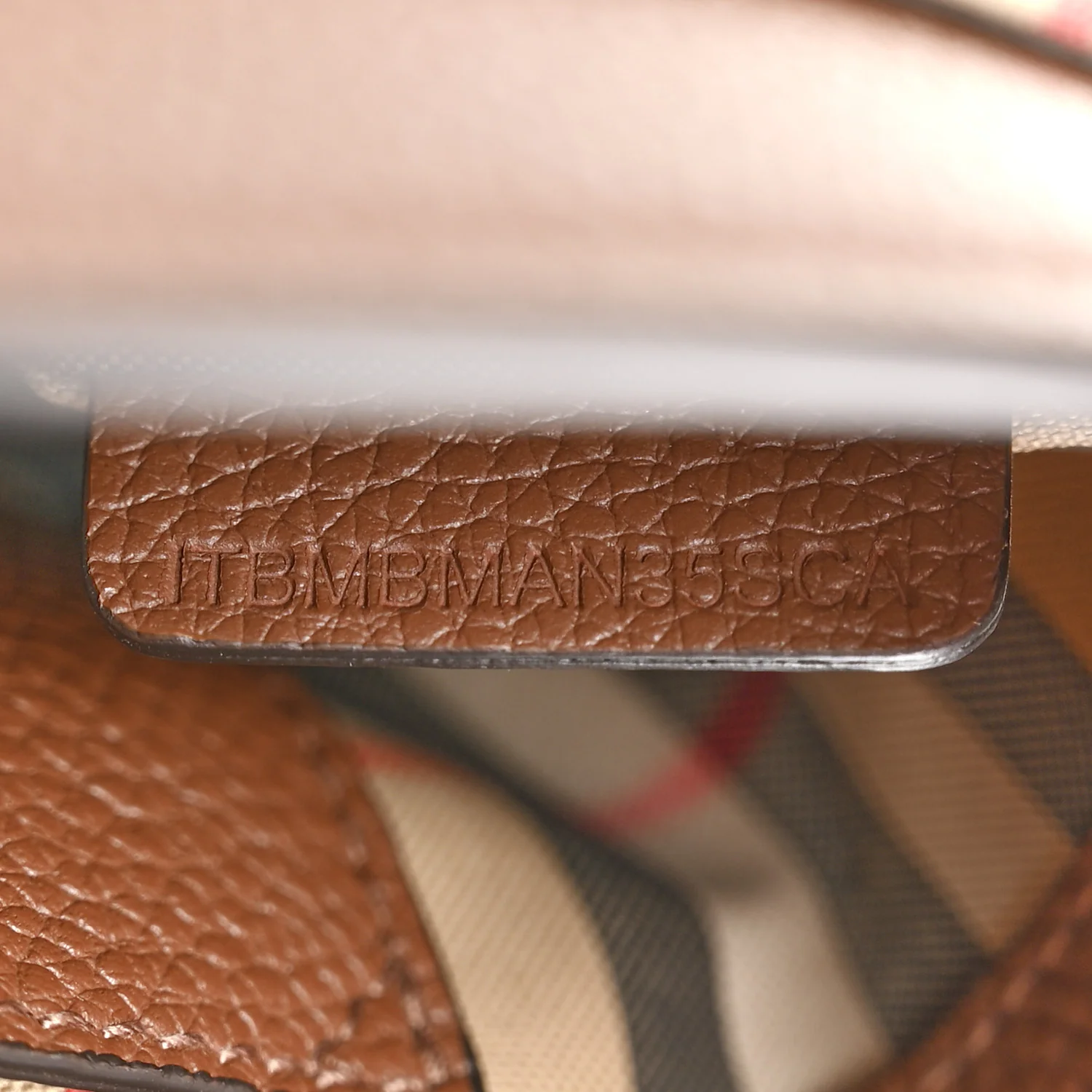 Grainy Calfskin Vintage Check Note Crossbody Bag Malt Brown - Image 7