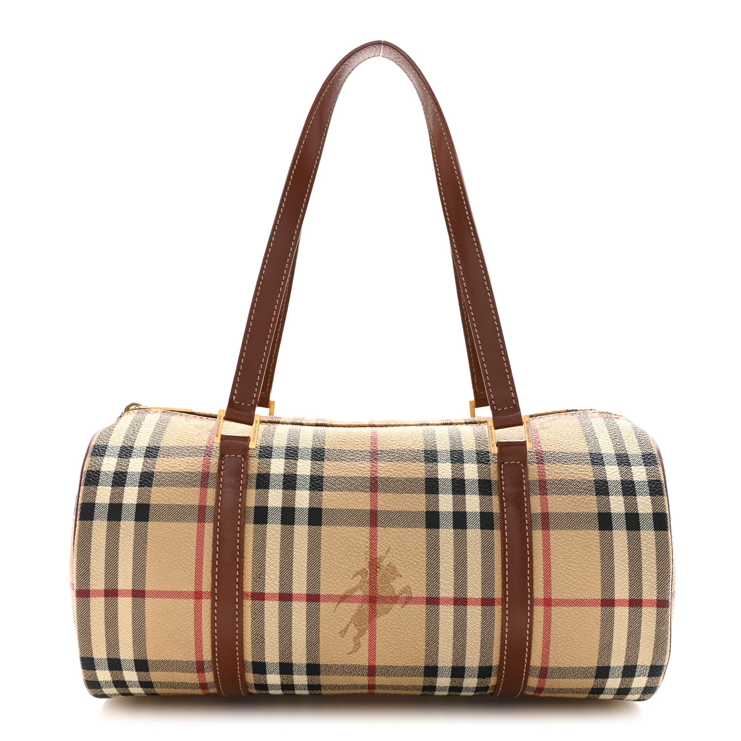 Haymarket Check Barrel Bag Brown