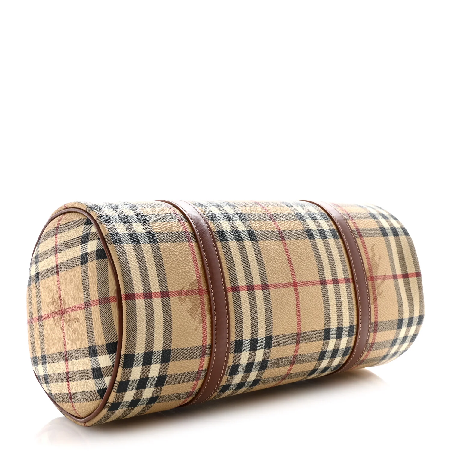 Haymarket Check Barrel Bag Brown - Image 4