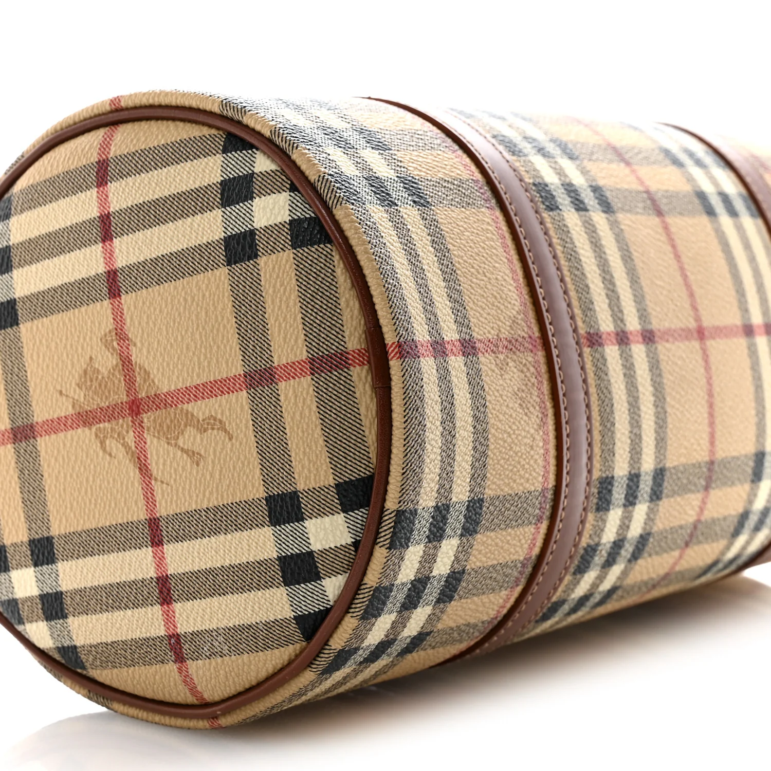 Haymarket Check Barrel Bag Brown - Image 9