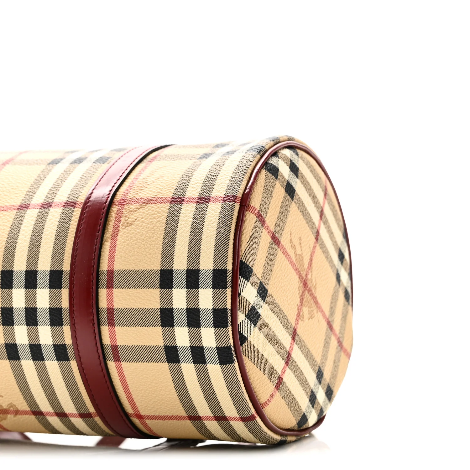 Haymarket Check Barrel Bag Red - Image 10