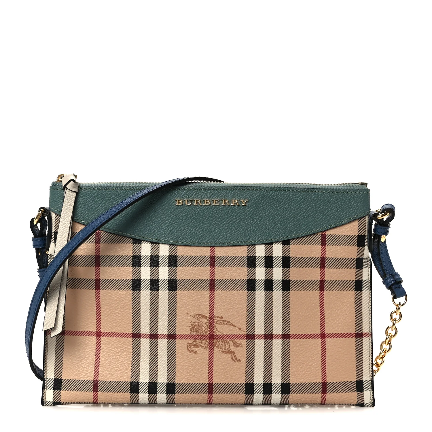 Haymarket Check Derby Peyton Crossbody Clutch Bag Eucalyptus Green