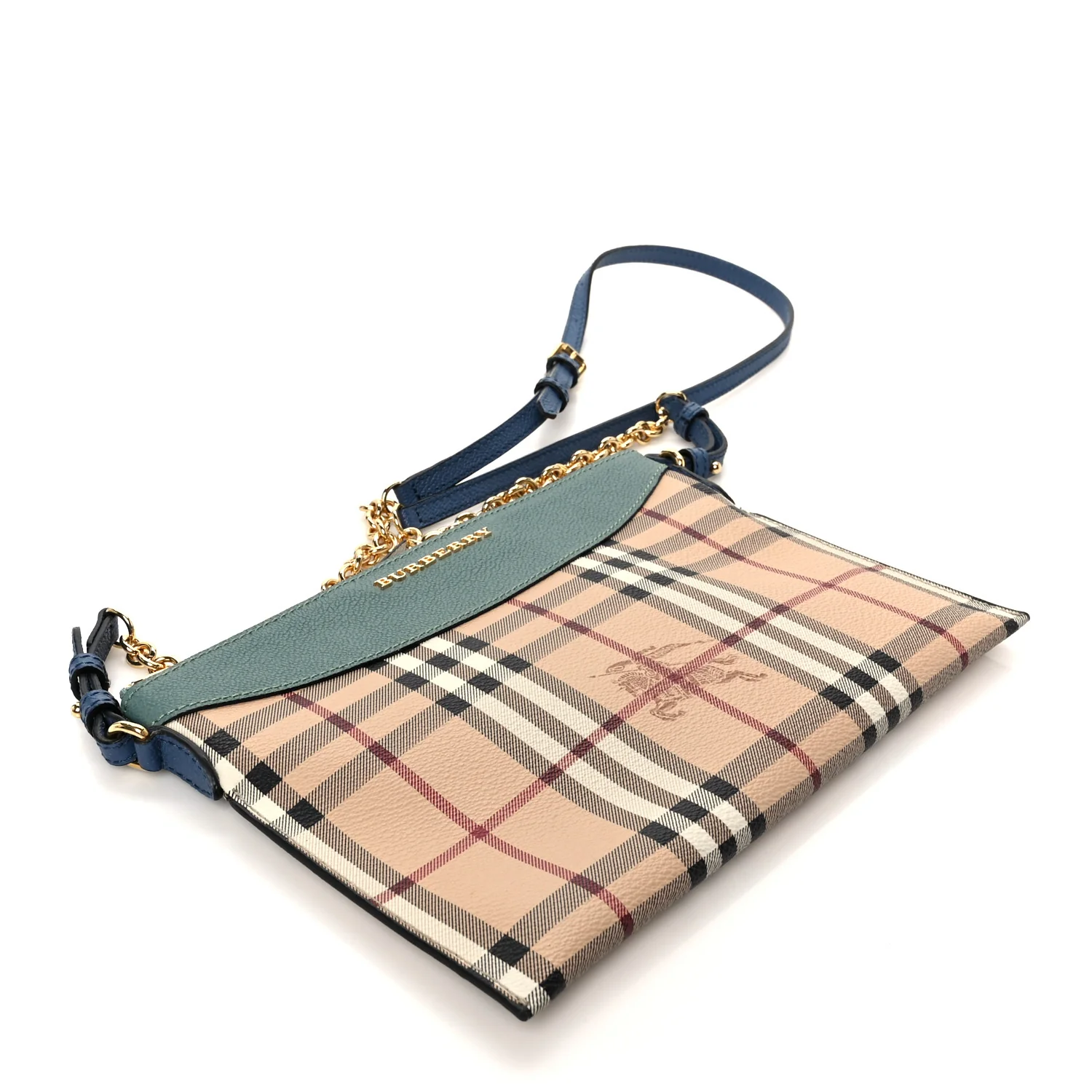 Haymarket Check Derby Peyton Crossbody Clutch Bag Eucalyptus Green - Image 4