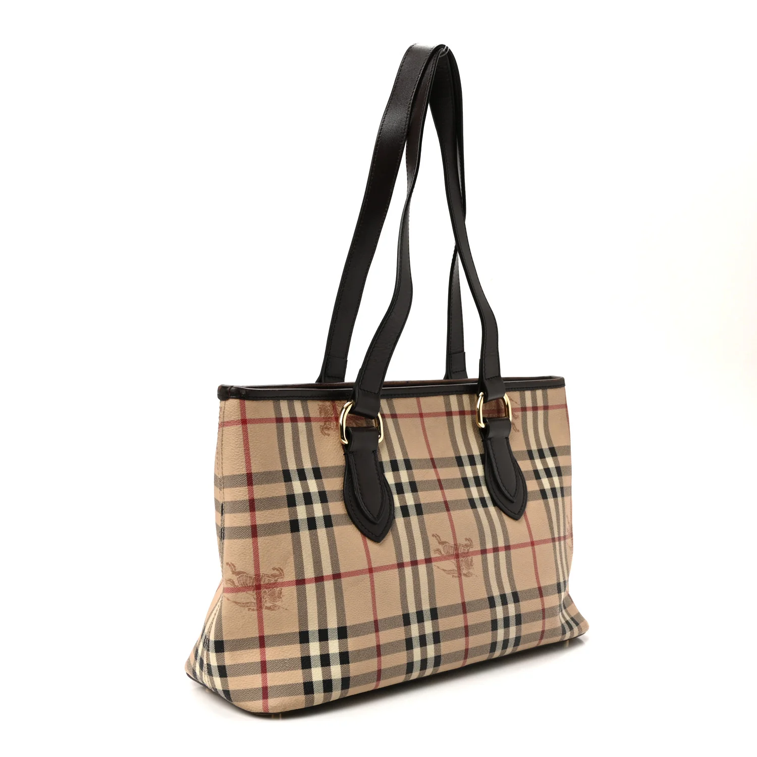 Haymarket Check Medium Regent Tote Chocolate - Image 3