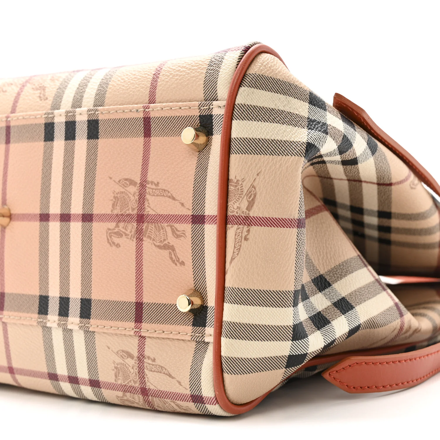Haymarket Check Small Canterbury Tote Tangerine - Image 10