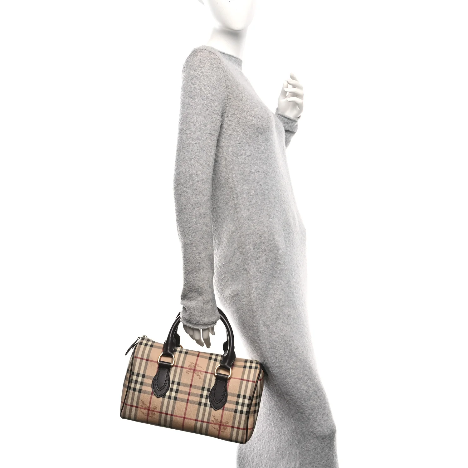 Haymarket Check Small Chester Bowling Bag Chocolate - Image 2