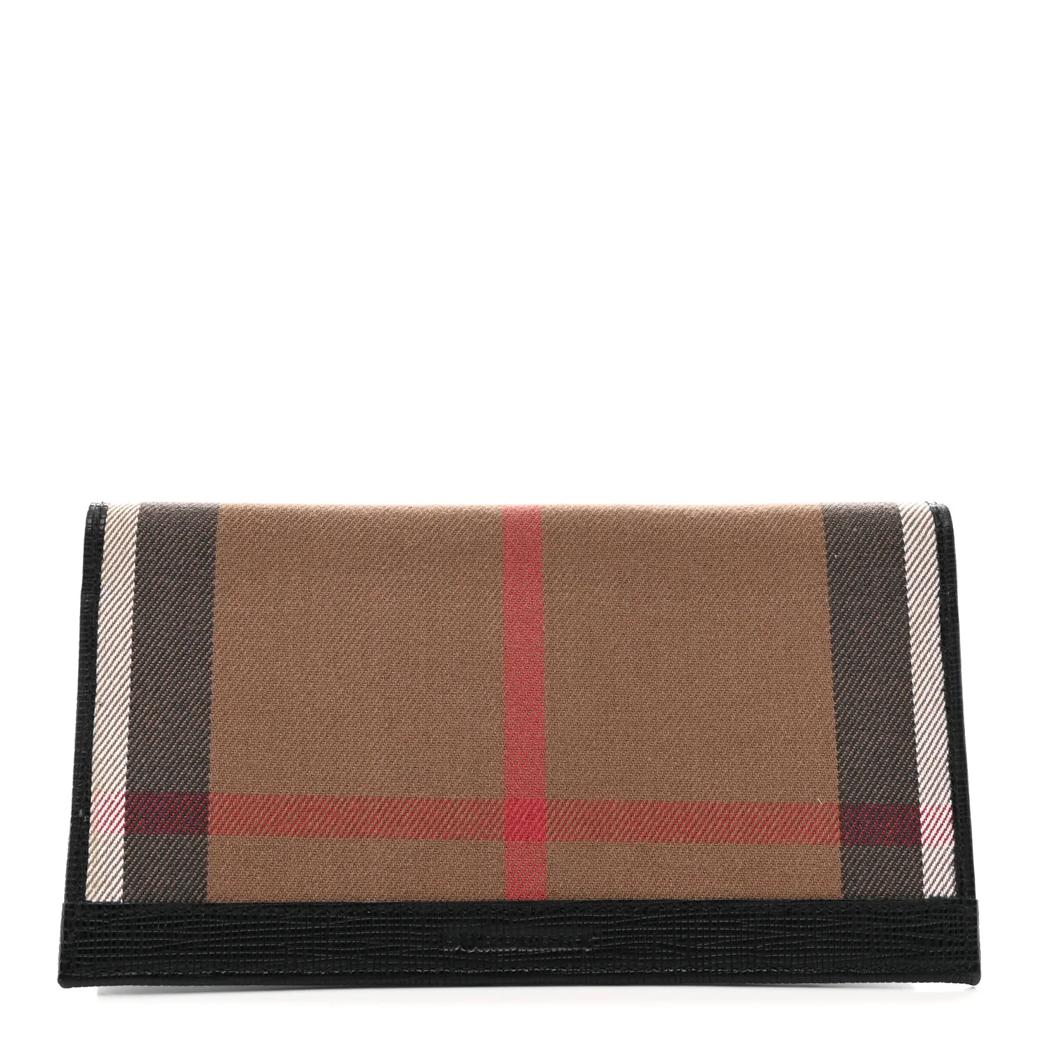 House Check Flap Wallet Black