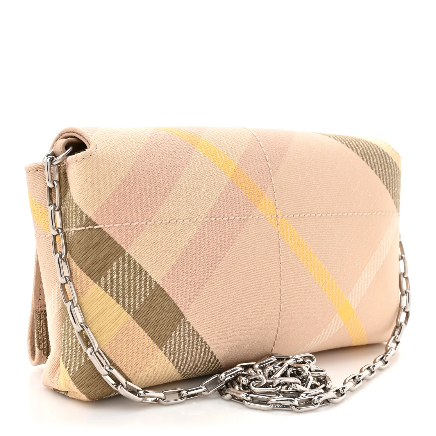 Jacquard Check Soft Snip Mini Chain Bag Teacup - Image 3