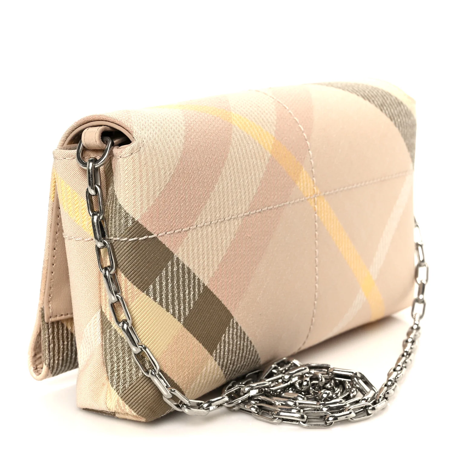 Jacquard Check Soft Snip Mini Chain Bag Teacup - Image 3