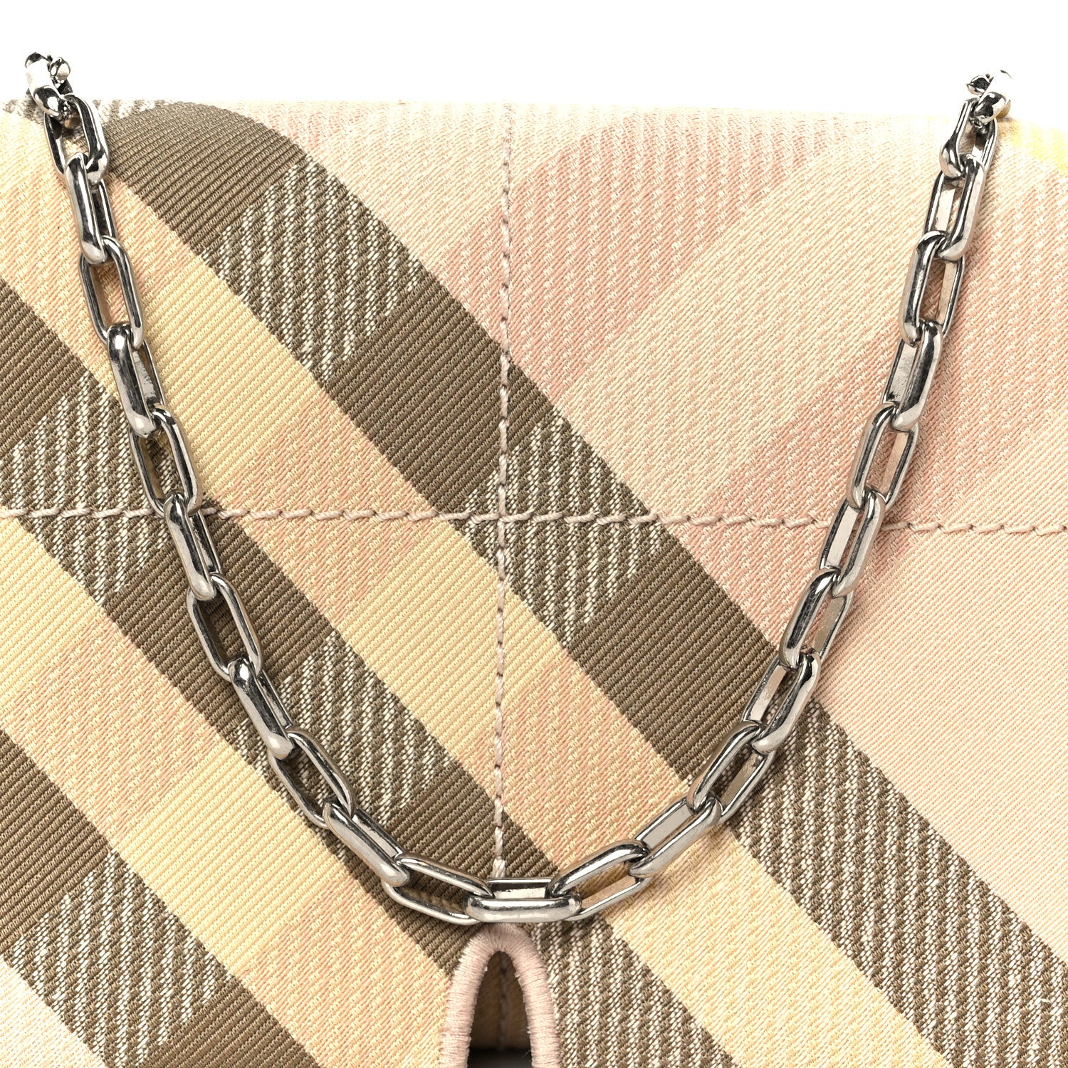 Jacquard Check Soft Snip Mini Chain Bag Teacup - Image 8