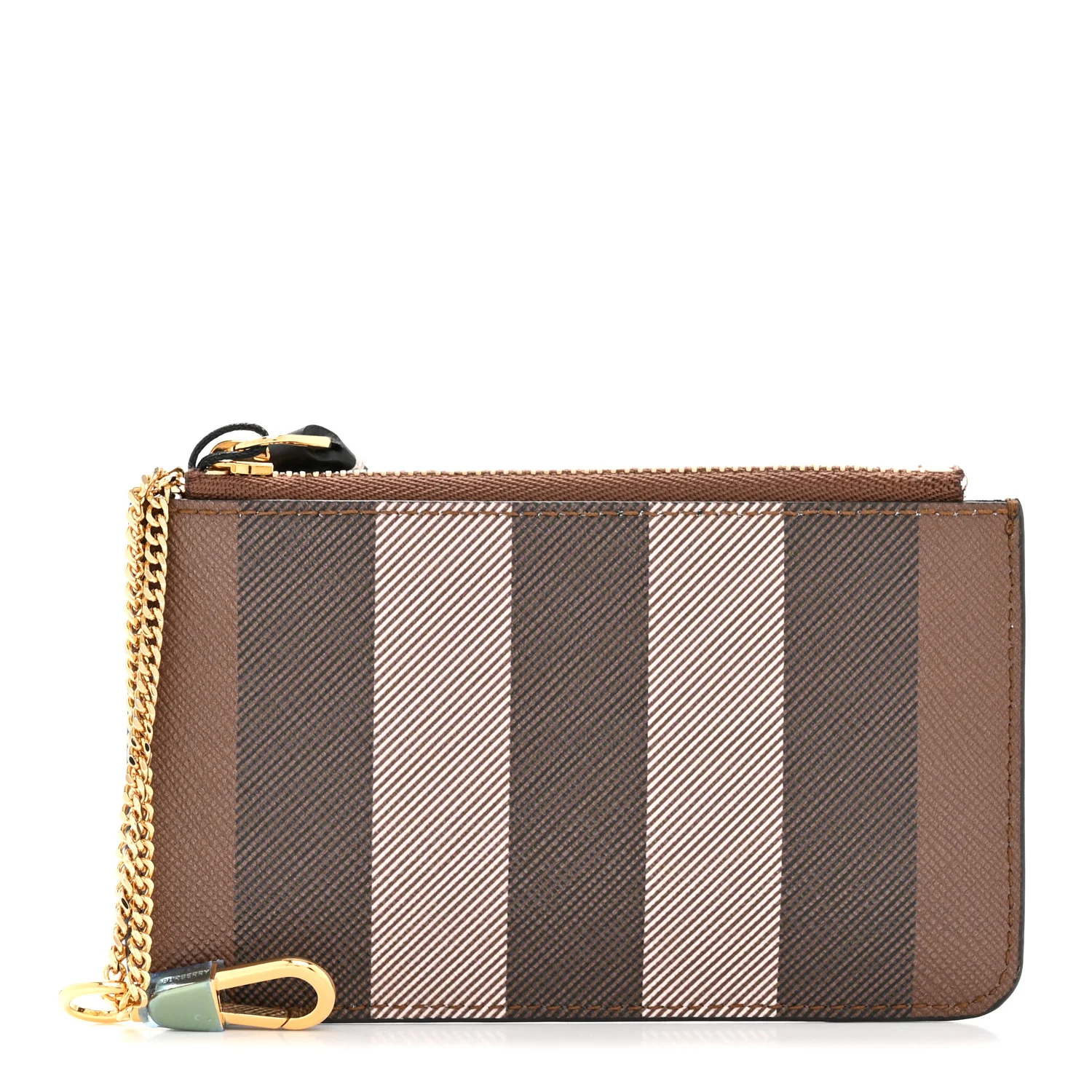 Kelbrook Exaggerated Check Canvas Card Case Birch Brown
