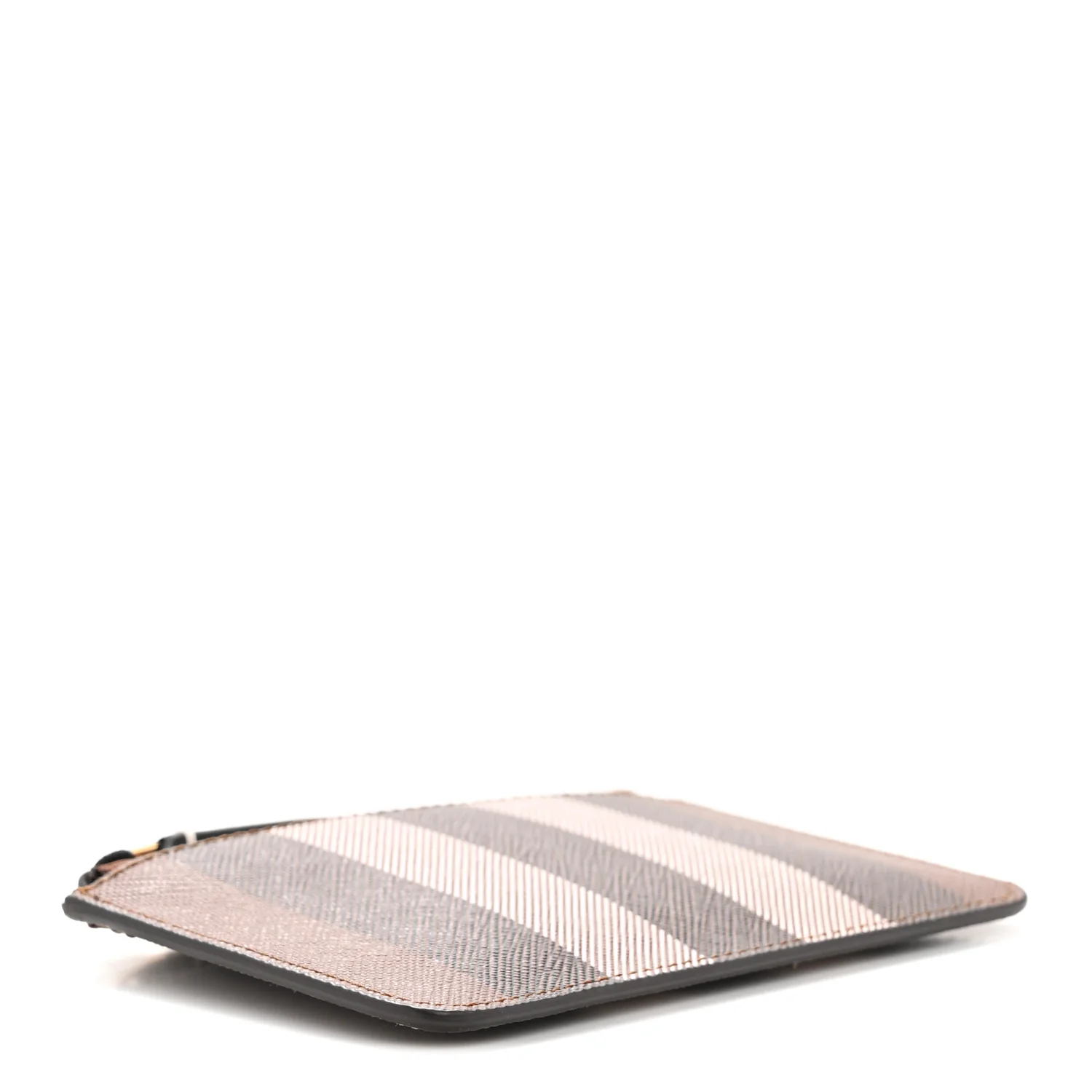 Kelbrook Exaggerated Check Canvas Card Case Birch Brown - Image 4