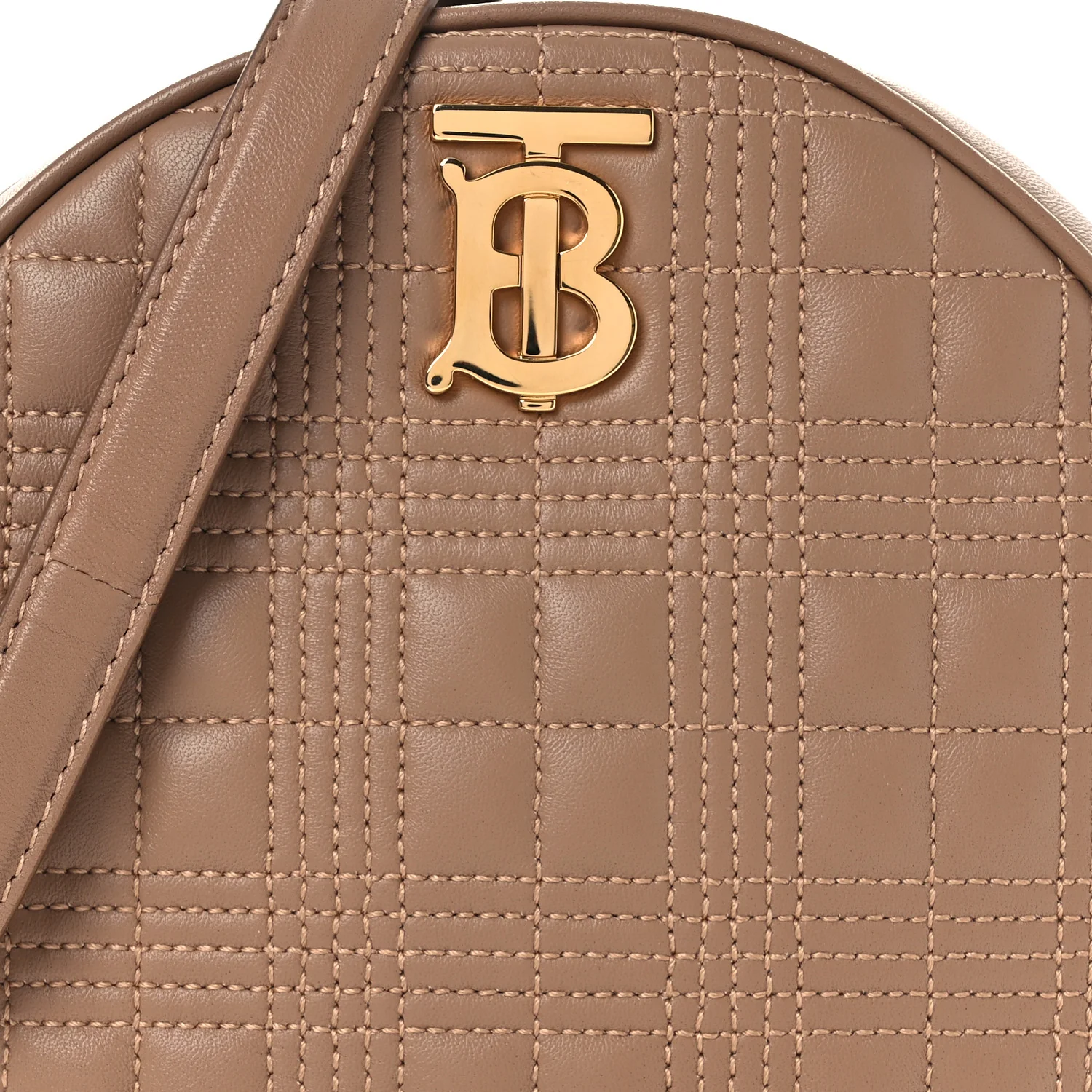 Lambskin Quilted New Louise Bag Camel - Image 8