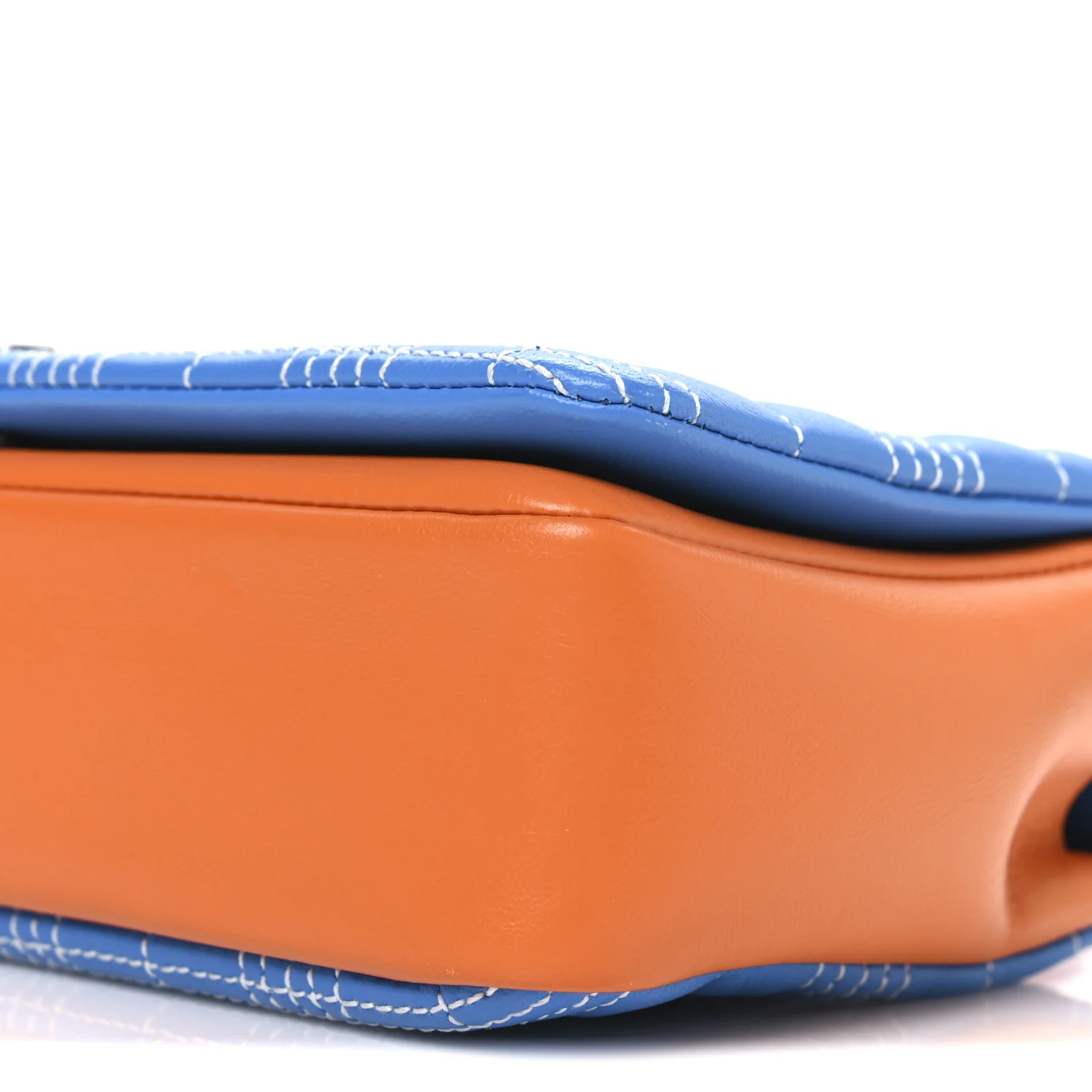 Lambskin Quilted Small Lola Bag Cyan Blue Orange Pink - Image 10