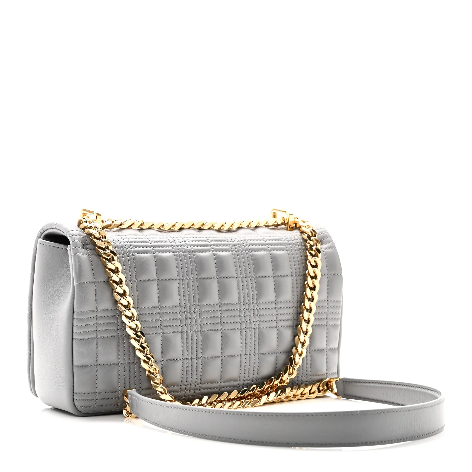 Lambskin Quilted Small Lola Bag Grey - Image 3