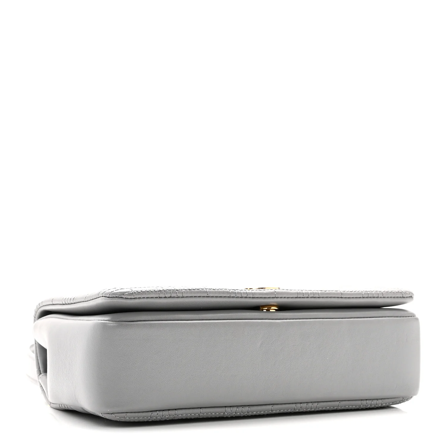 Lambskin Quilted Small Lola Bag Grey - Image 4