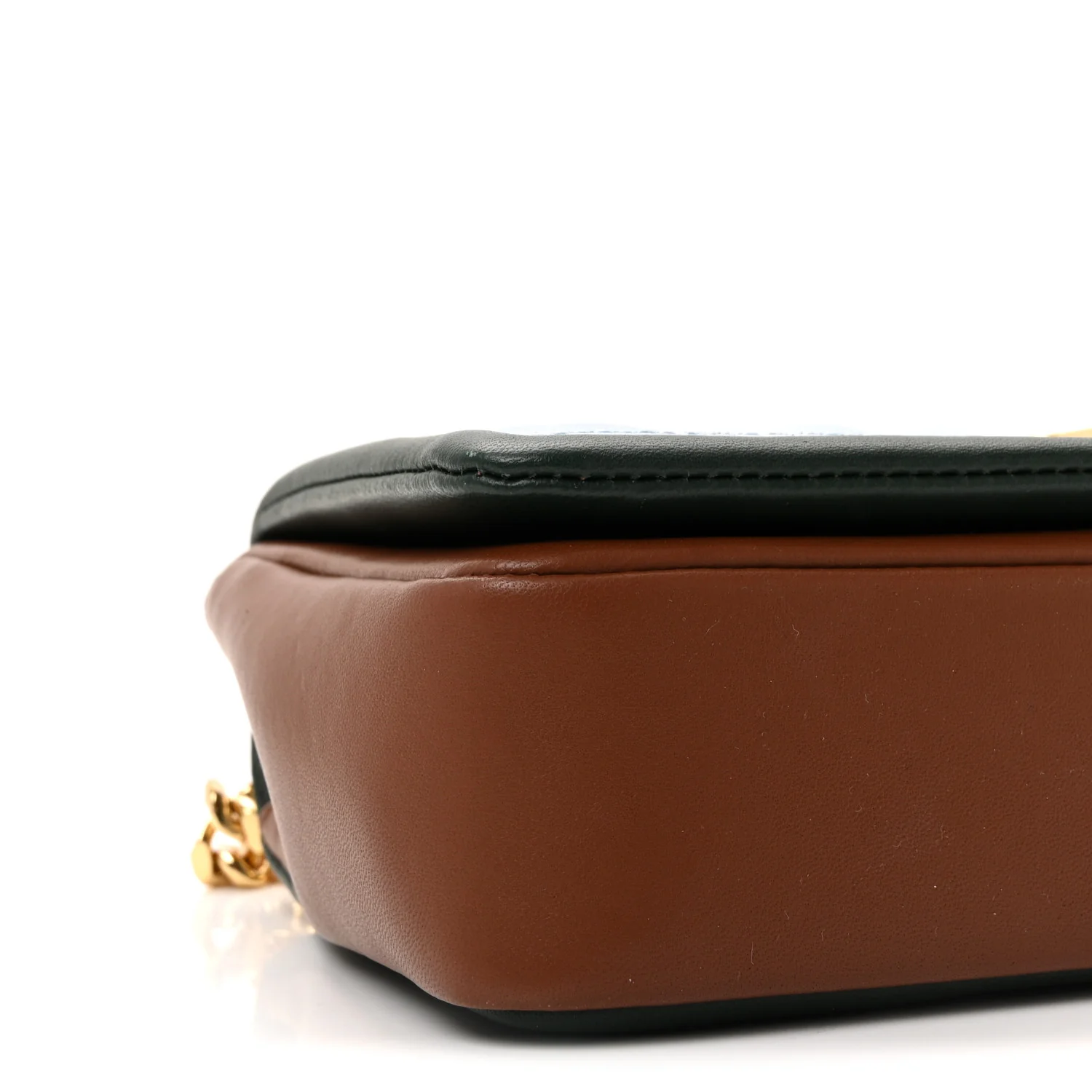 Lambskin Quilted Small Lola Bag Pale Blue Green Brown - Image 9