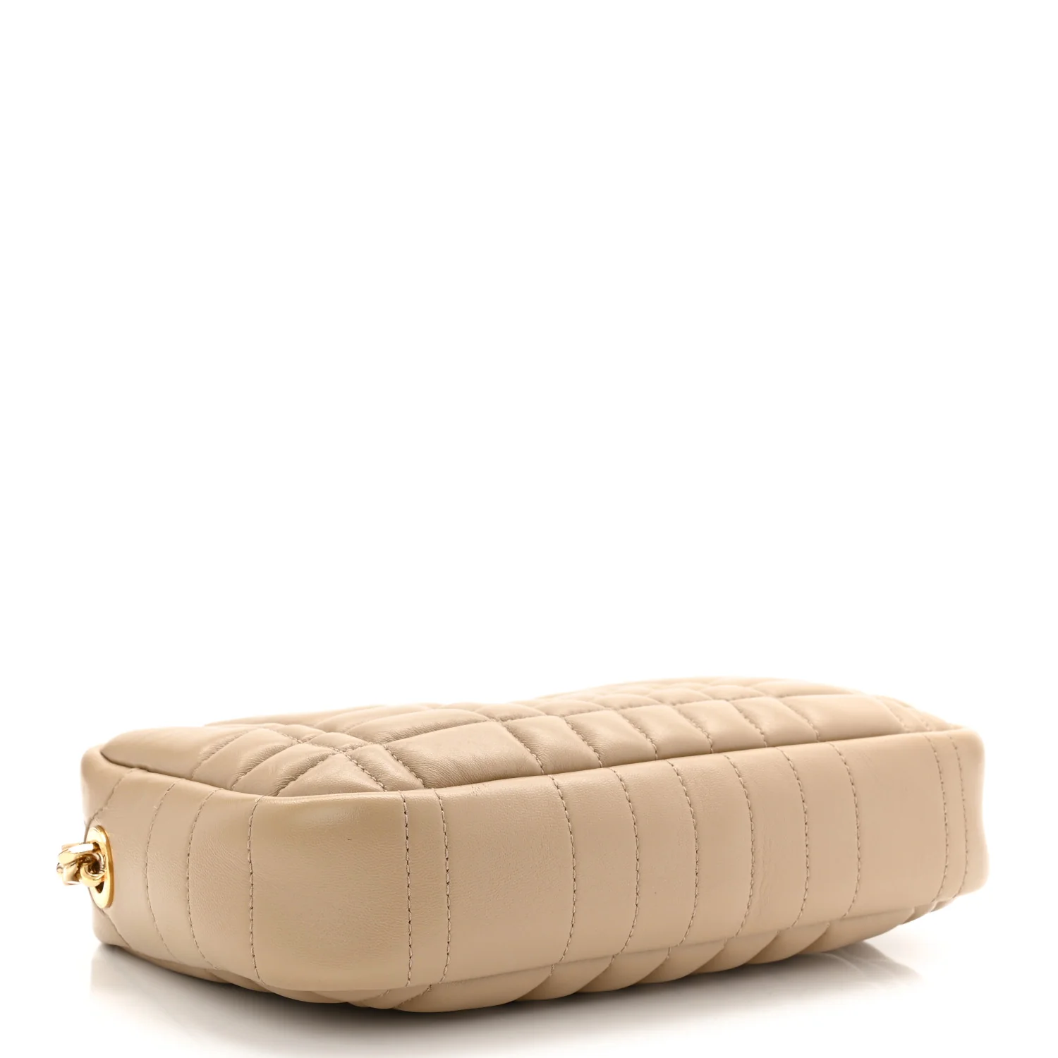 Lambskin Quilted Small Lola Camera Bag Oat Beige - Image 4
