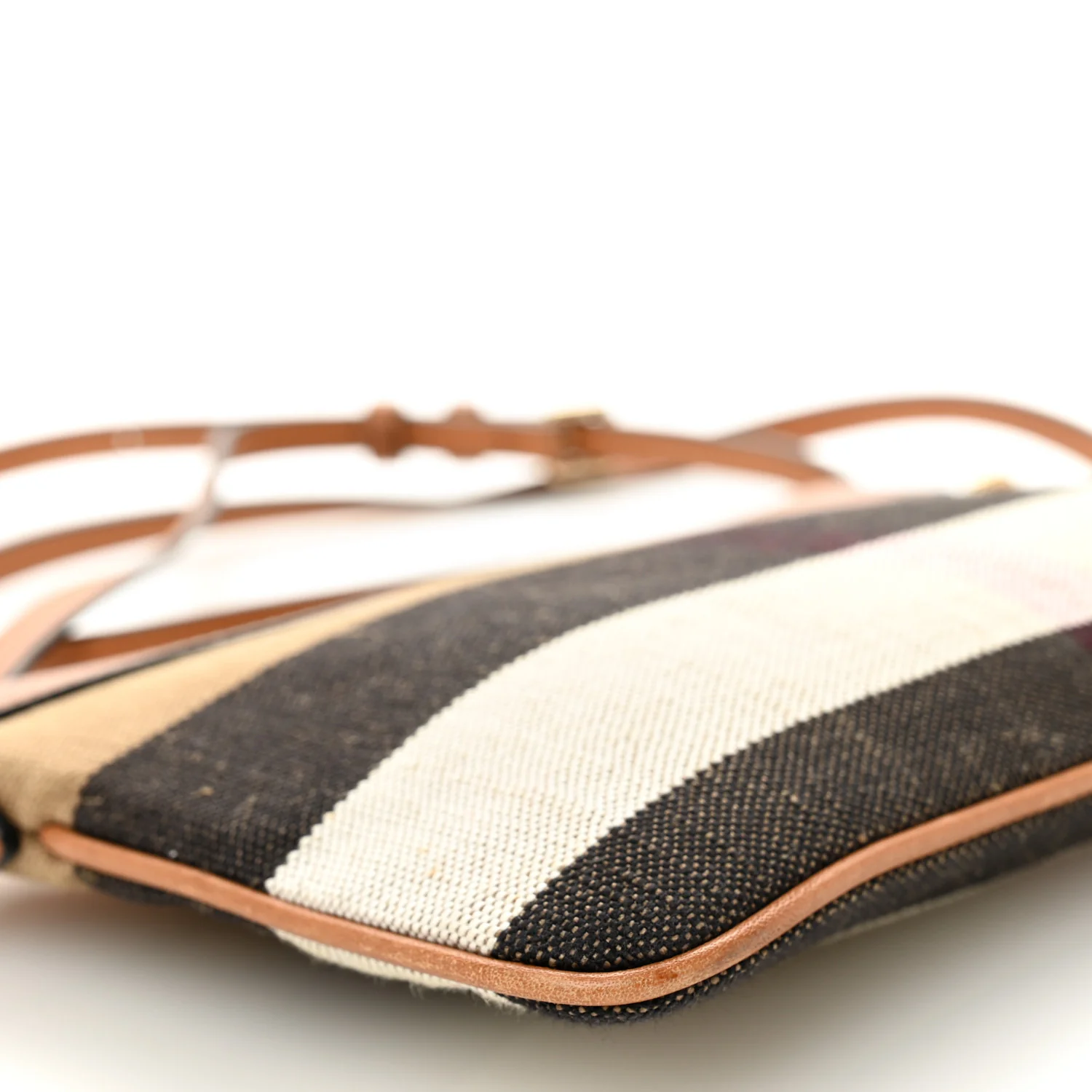 Mega Check Peyton Crossbody Clutch Bag Saddle Brown - Image 10