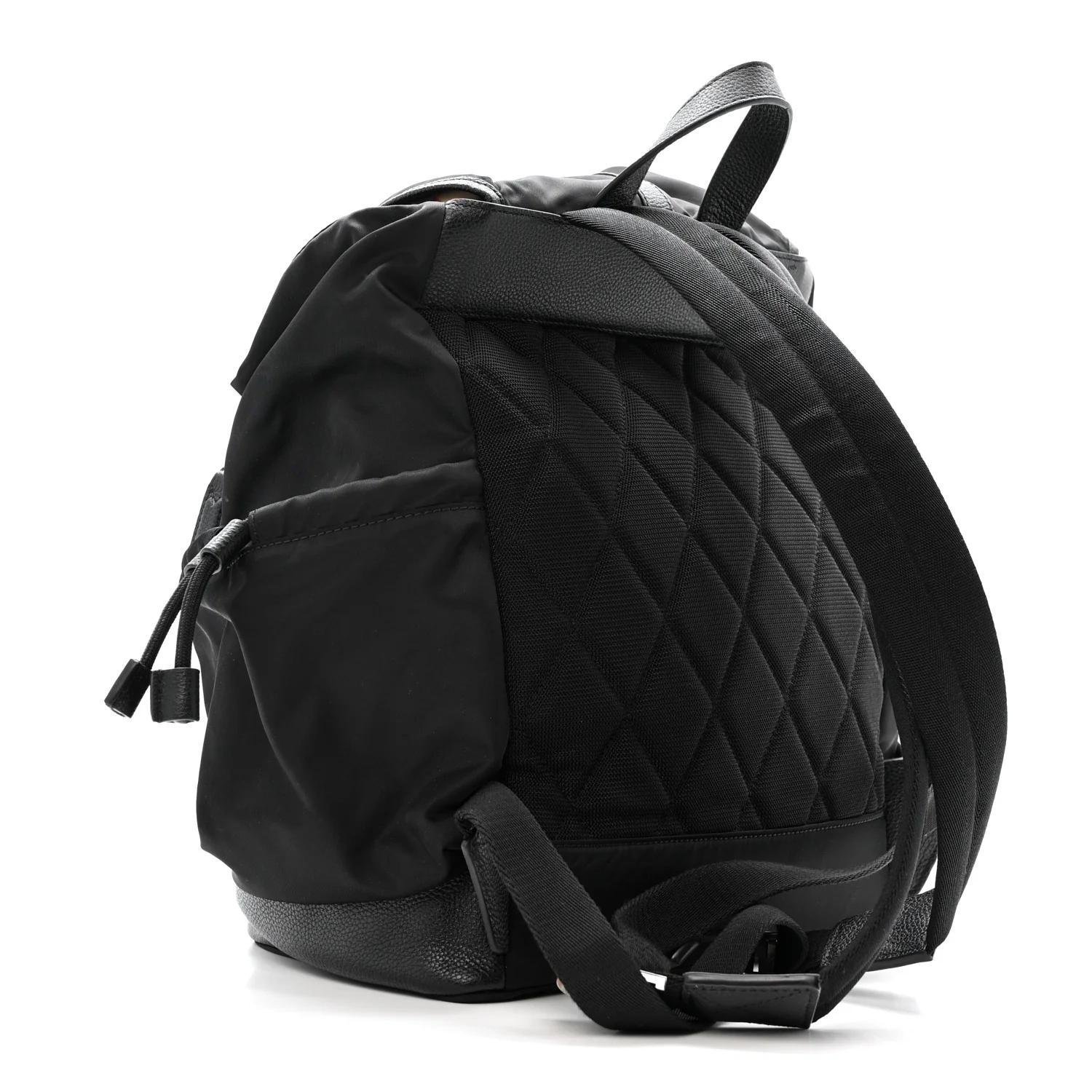 Nylon Grained Calfskin Watson Diaper Bag Black - Image 3
