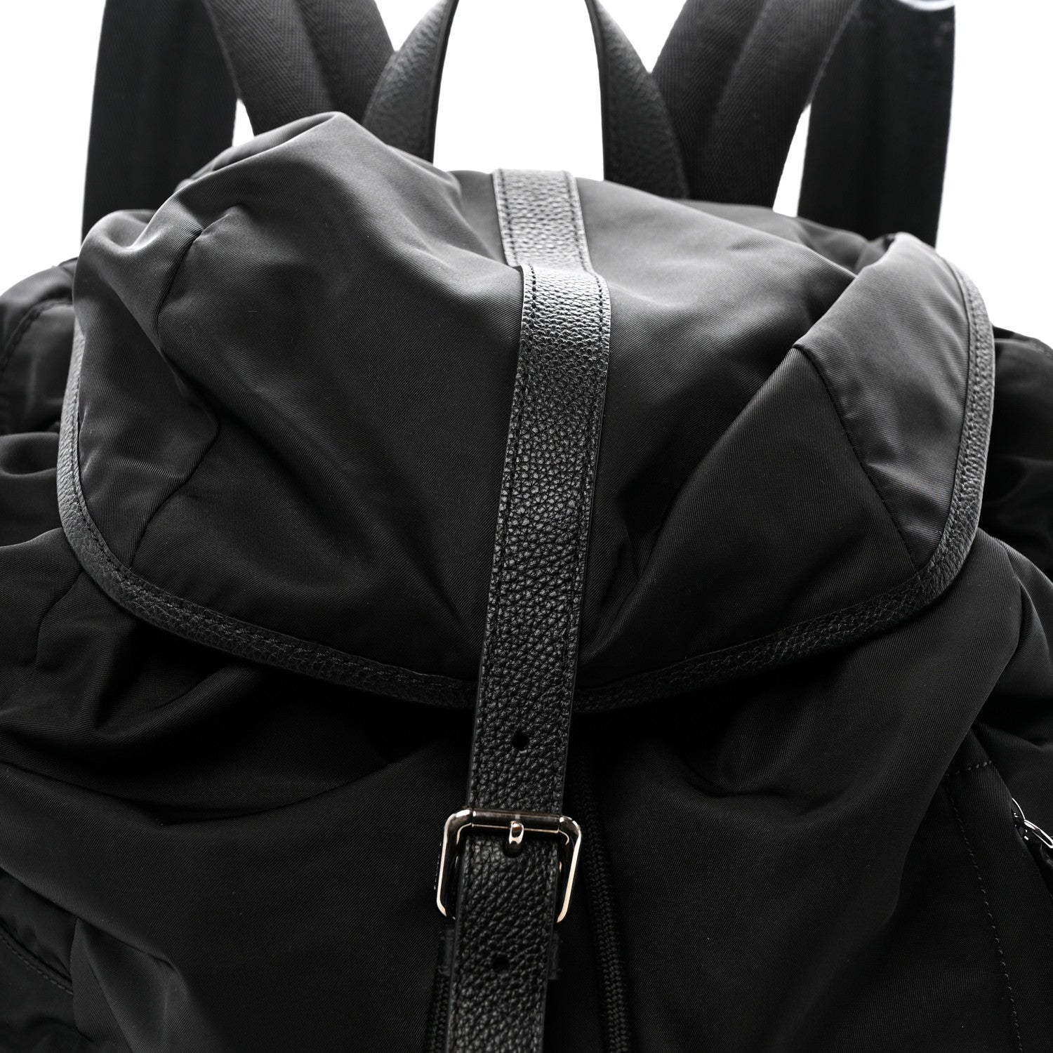 Nylon Grained Calfskin Watson Diaper Bag Black - Image 9