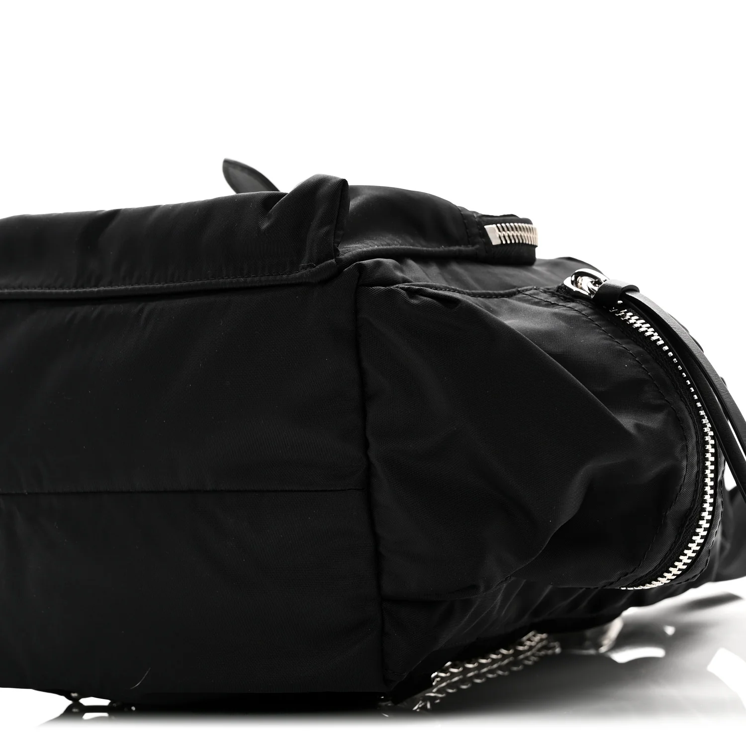 Nylon Medium Crossbody Rucksack Backpack Black - Image 9