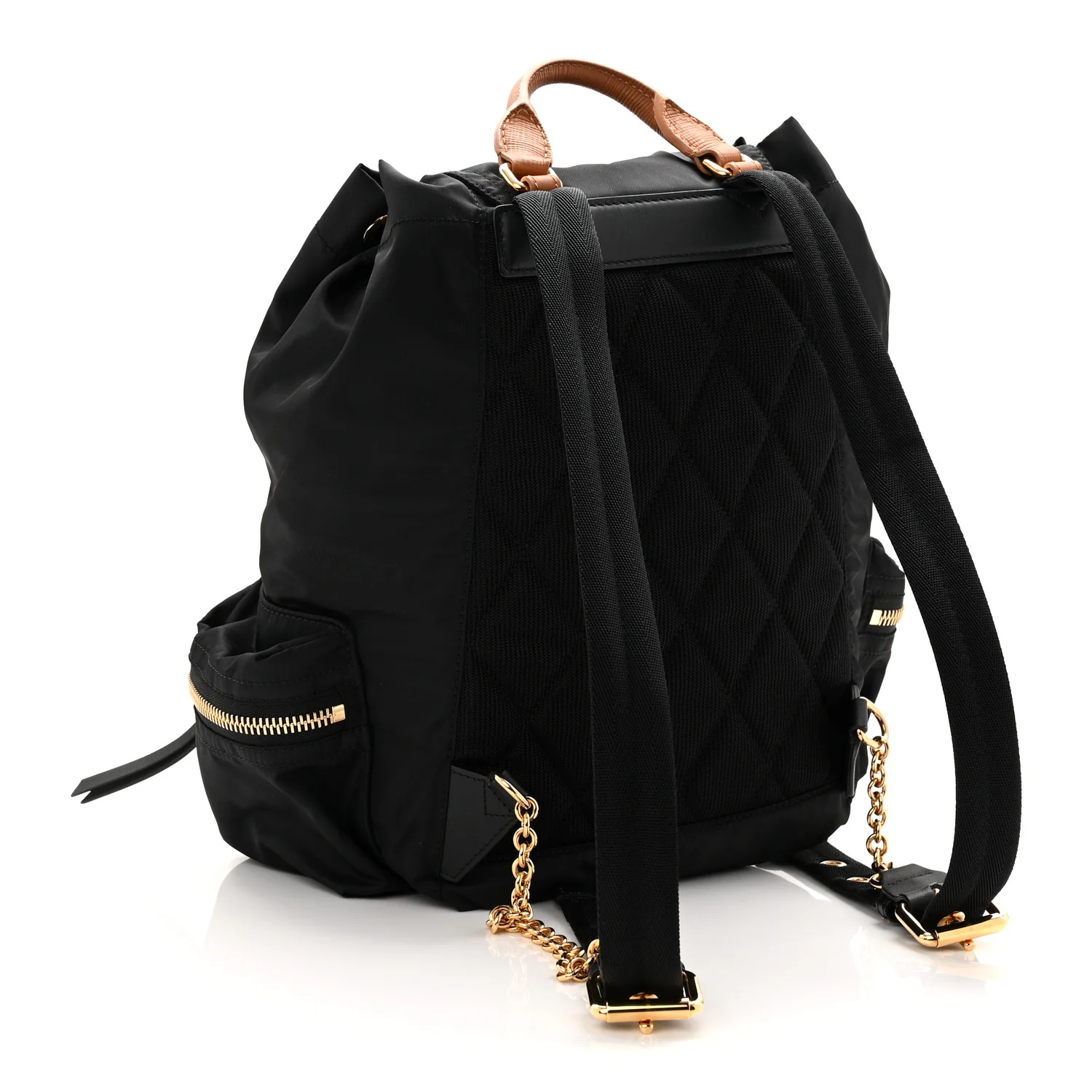 Nylon Medium Rucksack Backpack Black - Image 3