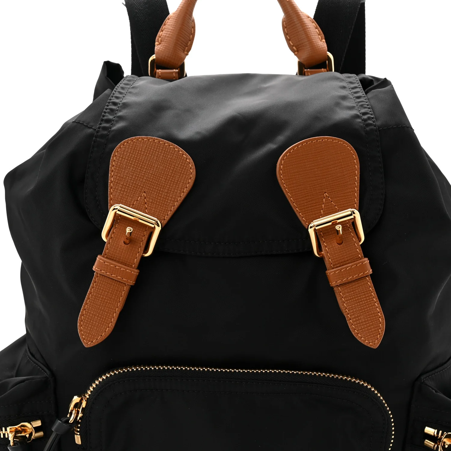 Nylon Medium Rucksack Backpack Black - Image 8