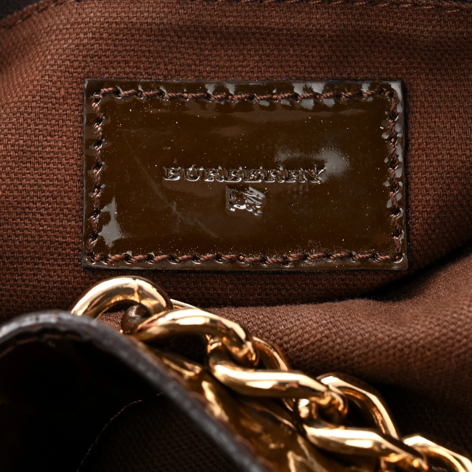Patent House Check Chain Hobo Brown - Image 11