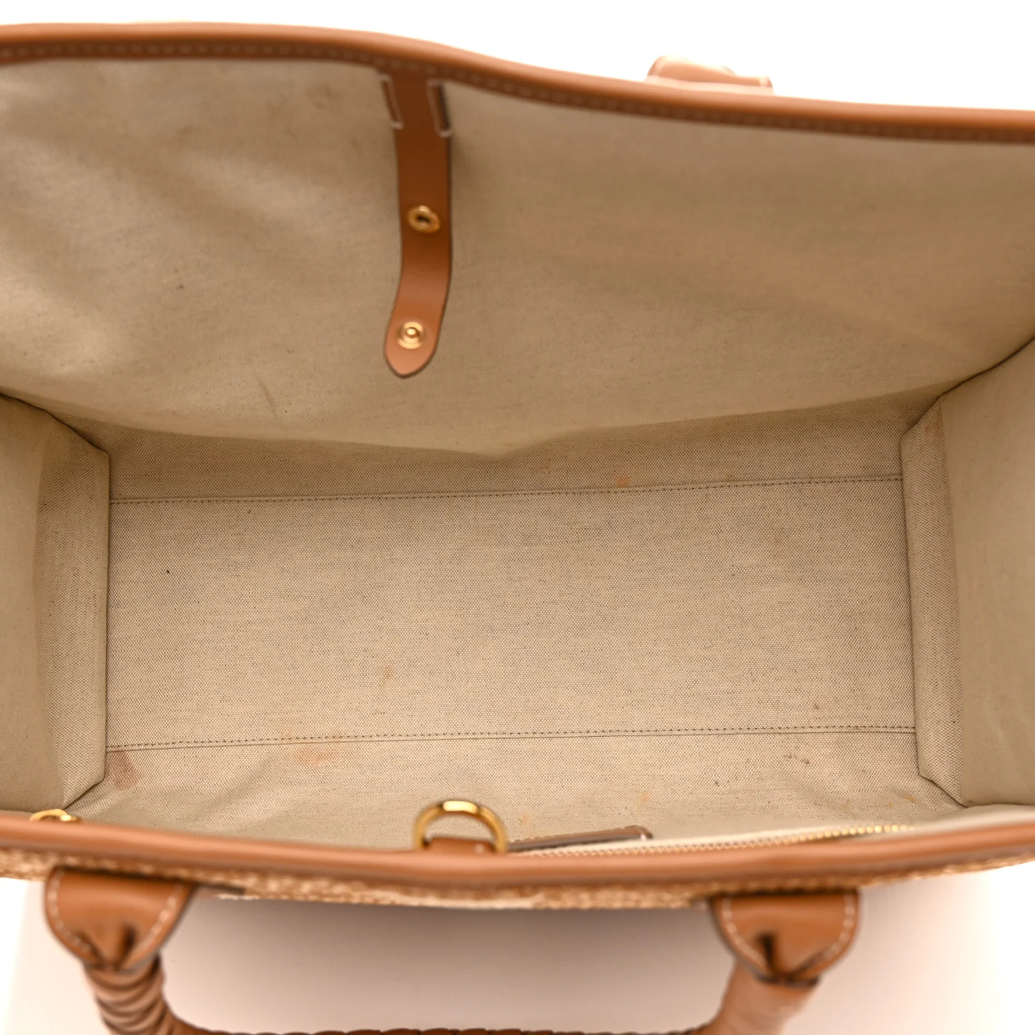 Raffia Calfskin Medium Freya Tote Natural - Image 5