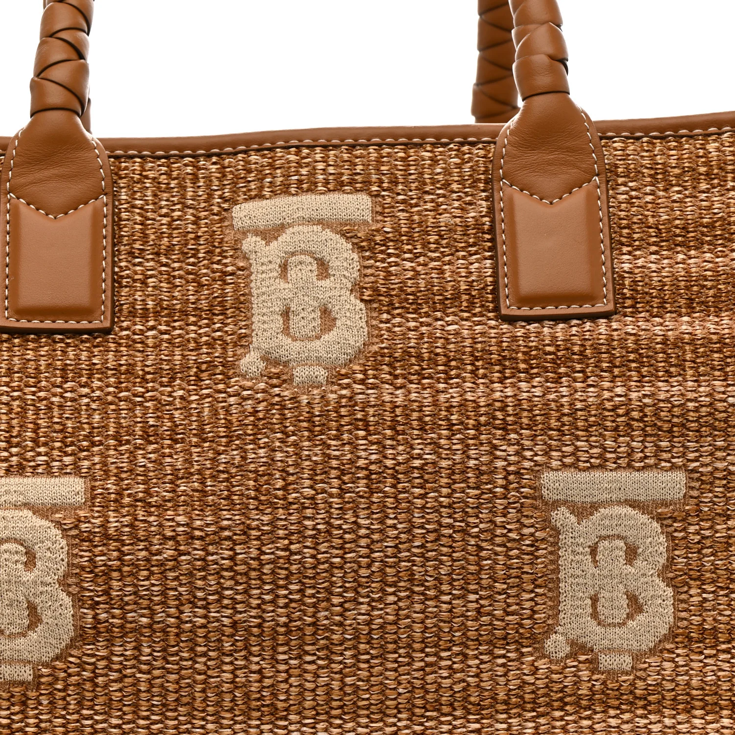 Raffia Calfskin Medium Freya Tote Natural - Image 7