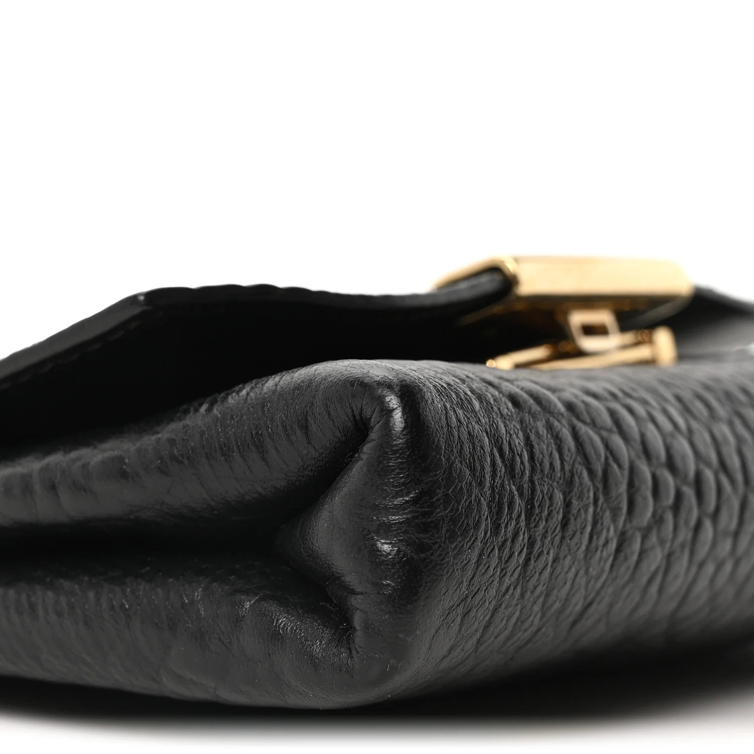 Signature Grain Calfskin Check Embossed Langley Crossbody Black - Image 8