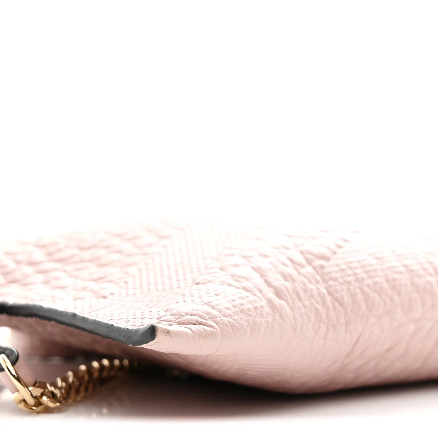 Signature Grain Calfskin Check Embossed Peyton Crossbody Clutch Bag Pale Orchid - Image 10