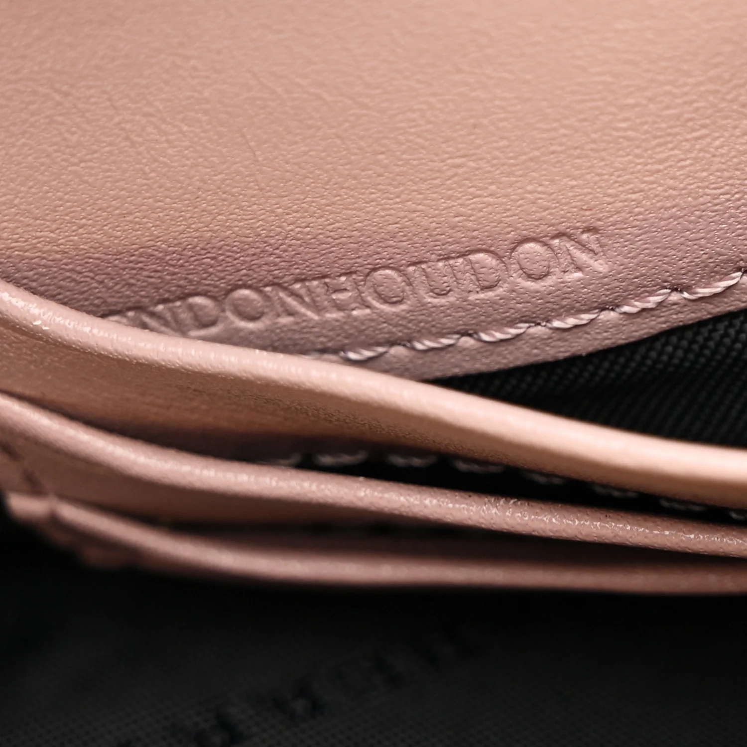 Signature Grain Calfskin Check Embossed Peyton Crossbody Clutch Bag Pale Orchid - Image 7
