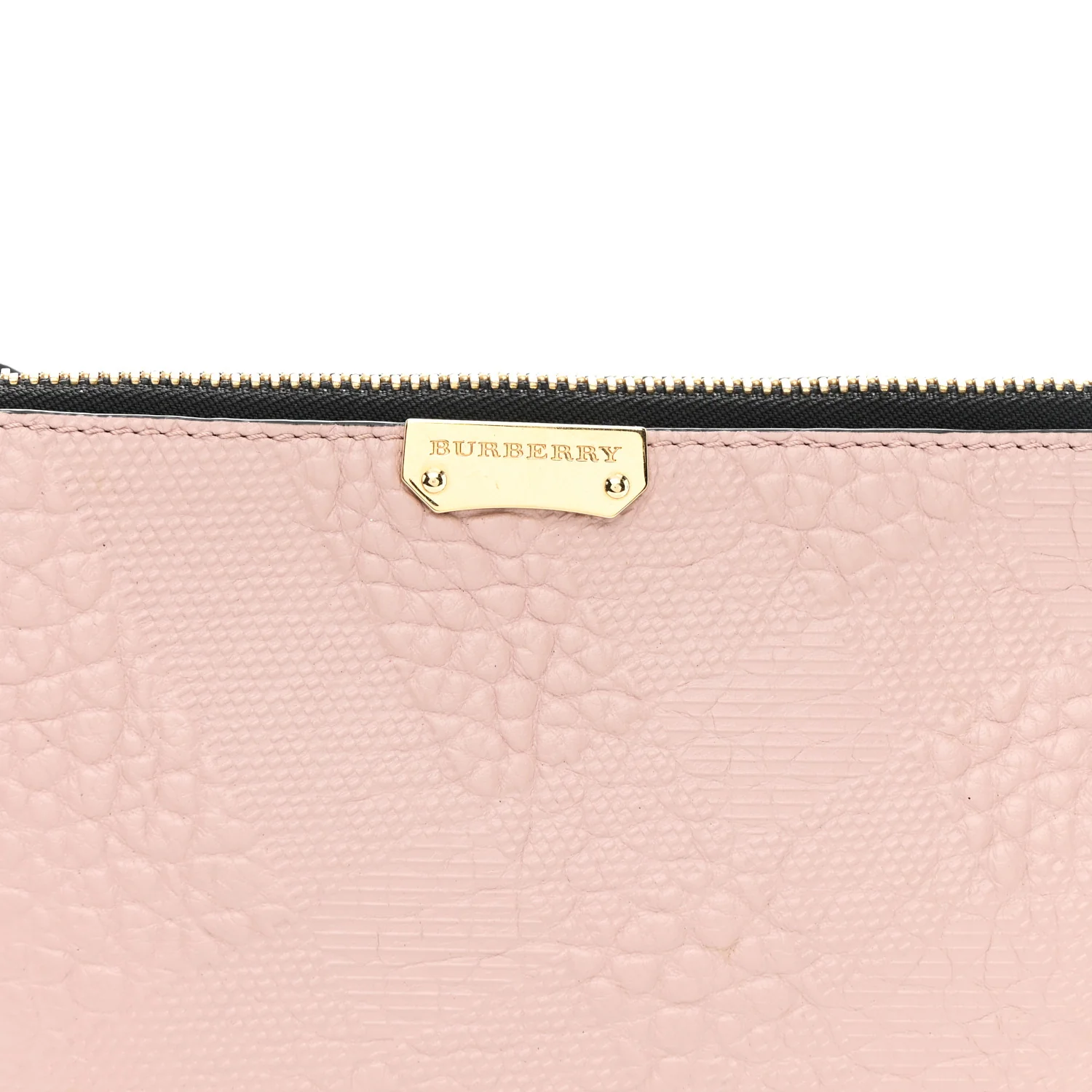 Signature Grain Calfskin Check Embossed Peyton Crossbody Clutch Bag Pale Orchid - Image 9